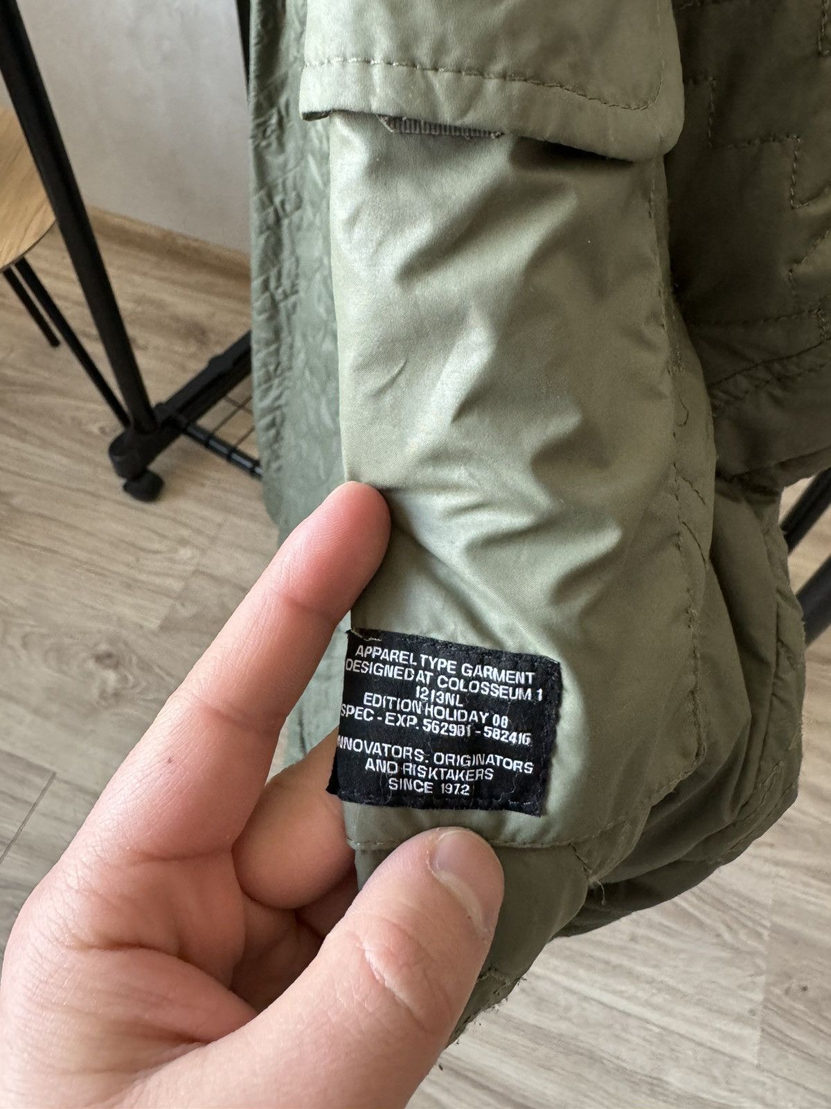 Vintage Vintage Y2K Nike Khaki Military Quilted Light Jacket Size US L / EU 52-54 / 3 - 4 Thumbnail