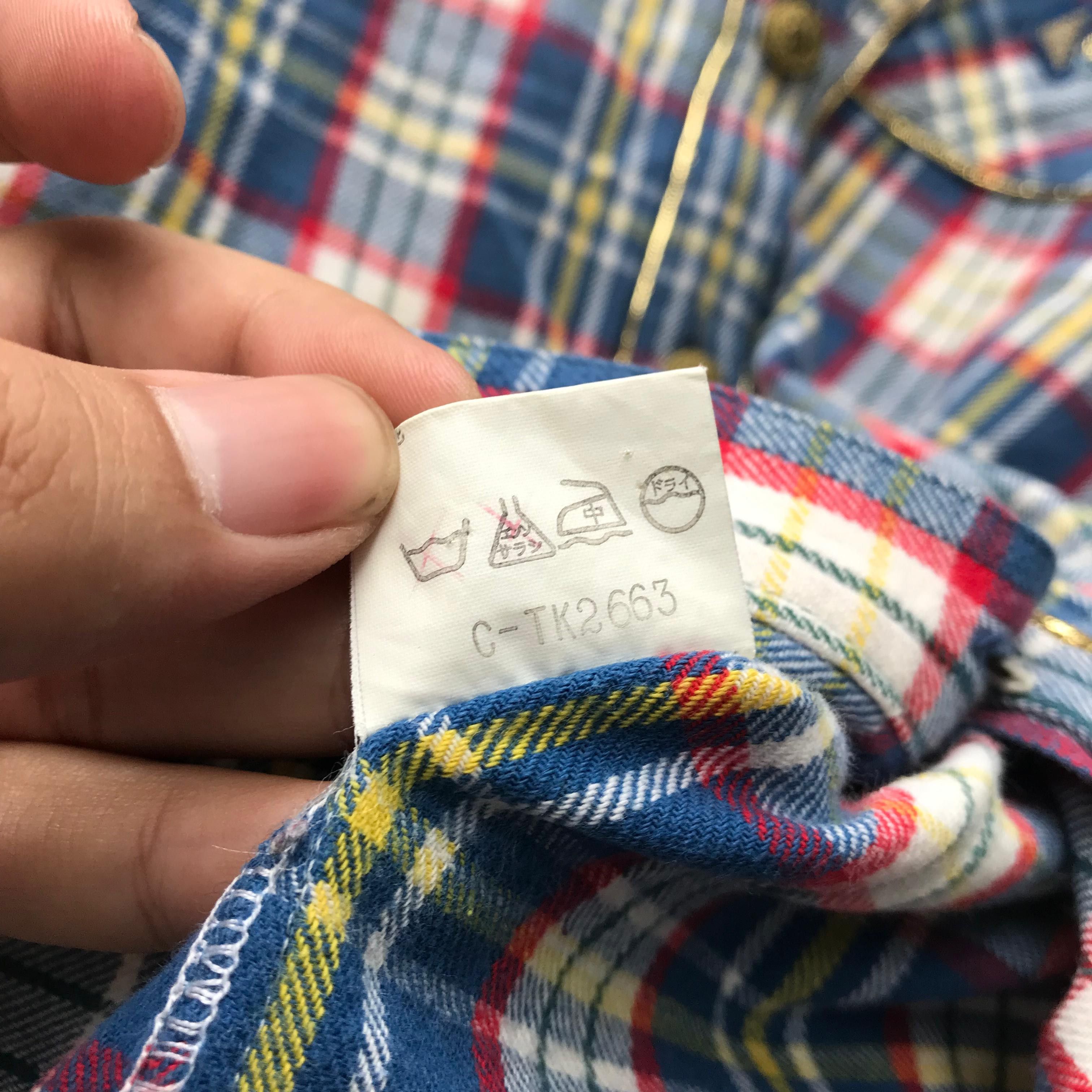 Japanese Brand Vintage 90s MILK BOY Japan Hybrid Flannel Shirt Size US S / EU 44-46 / 1 - 3 Thumbnail