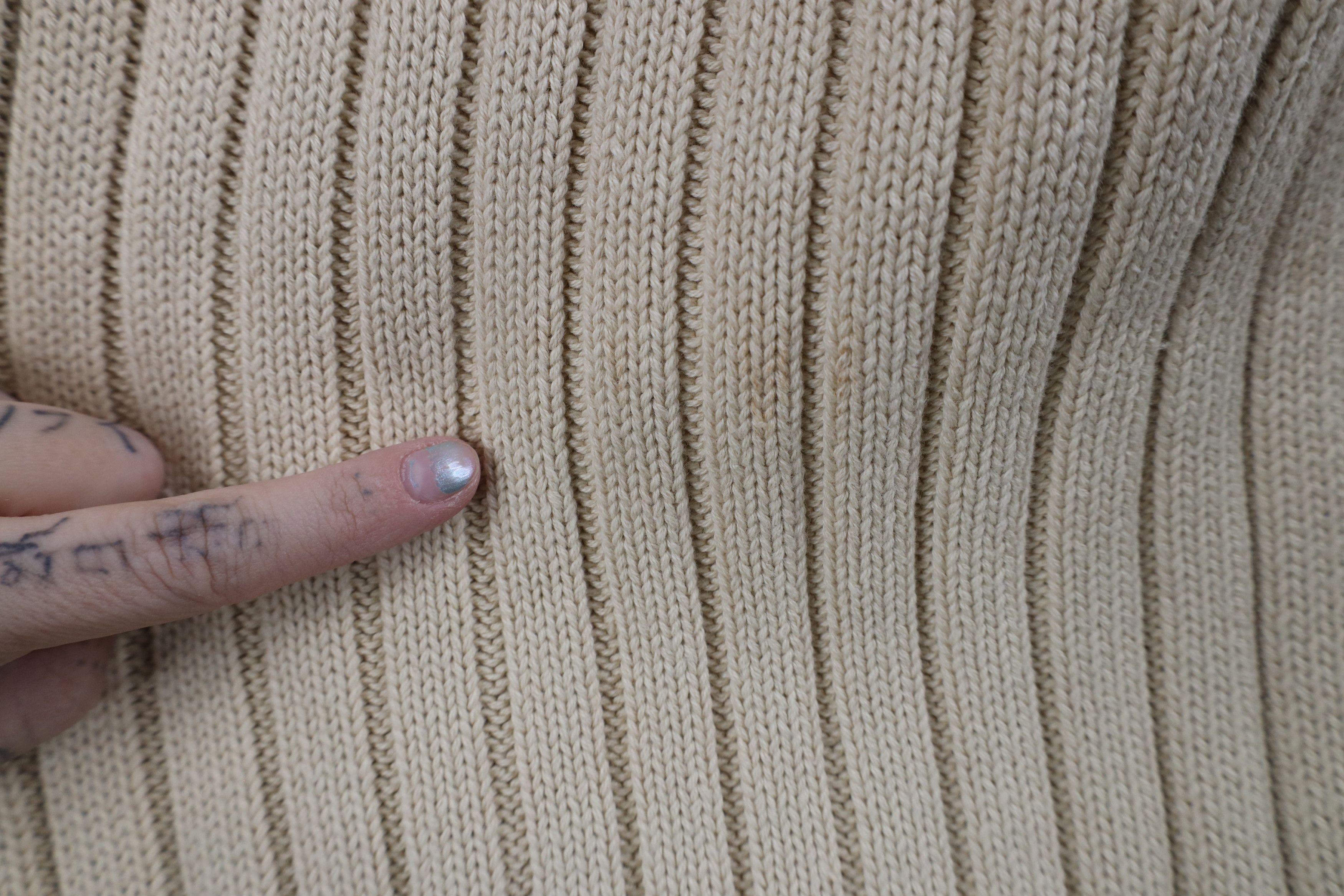 Timberland × Vintage Vintage Timberland Ribbed Knit Crewneck Sweater Beige Cotton Size US XL / EU 56 / 4 - 5 Thumbnail