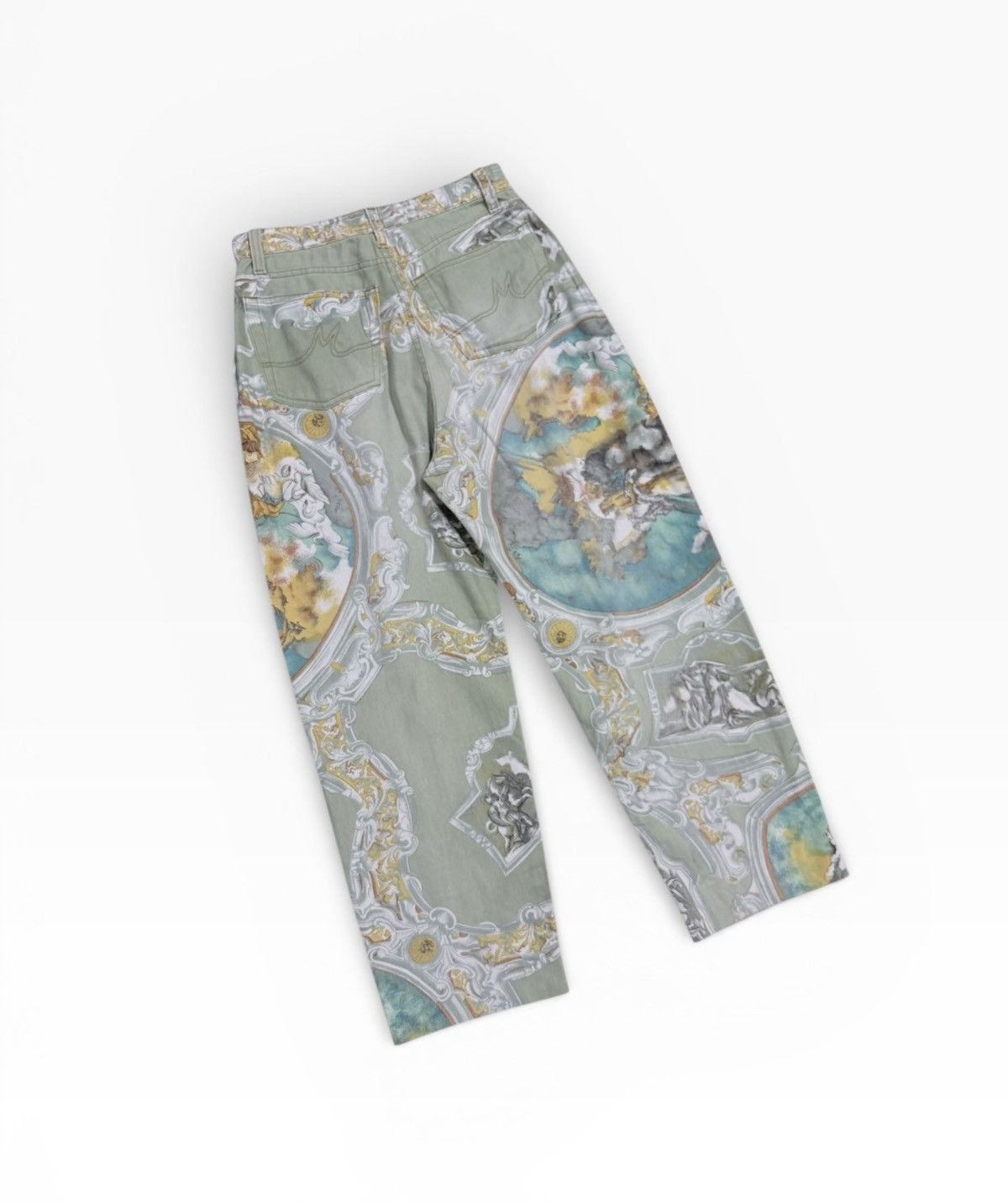 Roberto Cavalli Vtg🔥Angelo Marani Baroque Printed Denim Pant Size US 29 - 14 Thumbnail