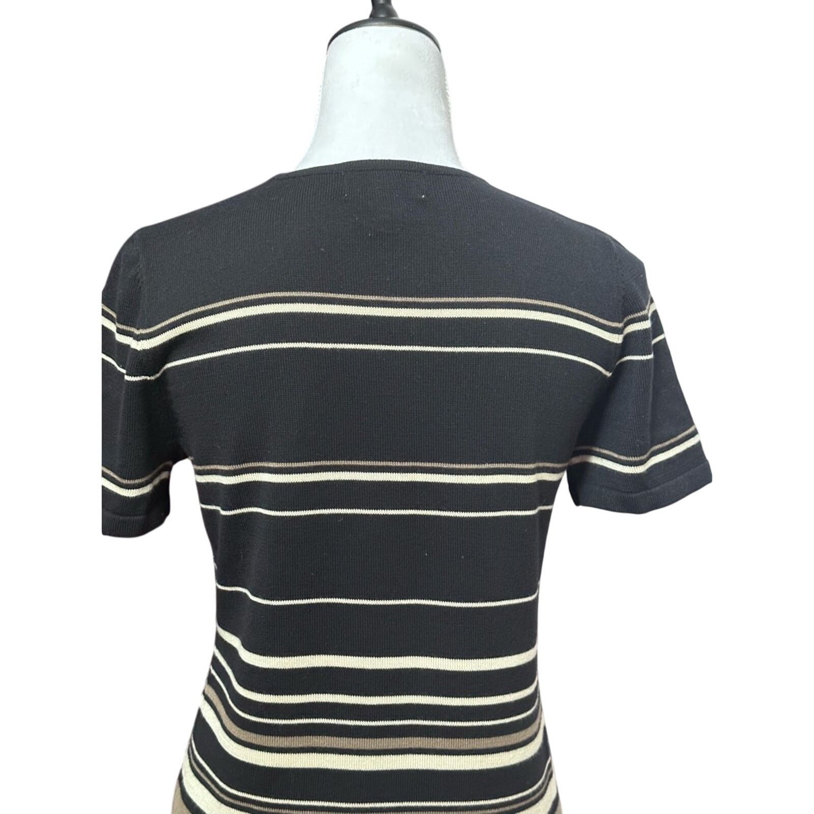 Other Style&Co. Sweater Scoop Neckline 3/4 Sleeves Striped Multi S Size S / US 4 / IT 40 - 6 Thumbnail