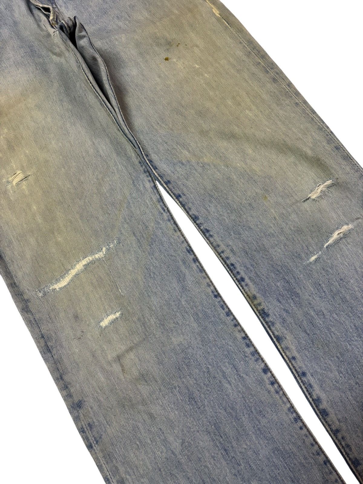 Levi's Vtg 90s Levis 501 Blue Wash Distressed Jeans Size US 30 / EU 46 - 4 Thumbnail