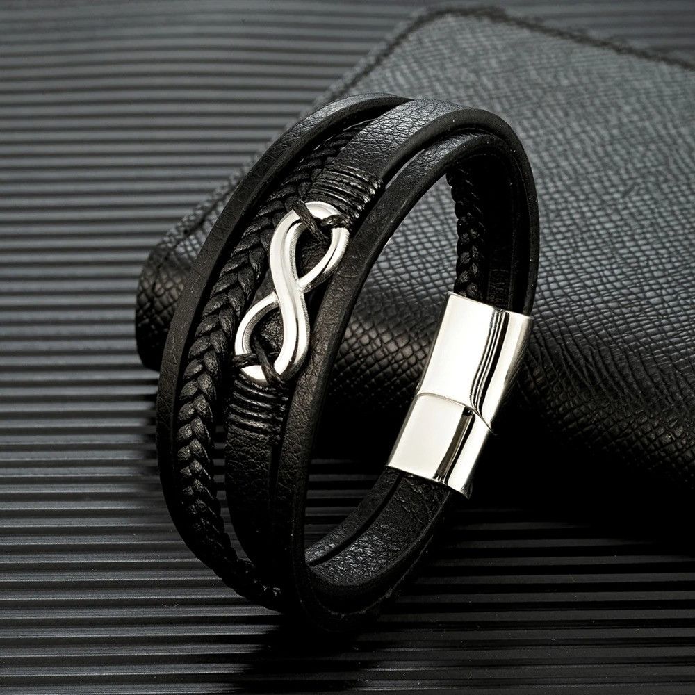 Other Infinity Multilayer Braided Leather Bracelet Gift For Him Size ONE SIZE - 7 Thumbnail