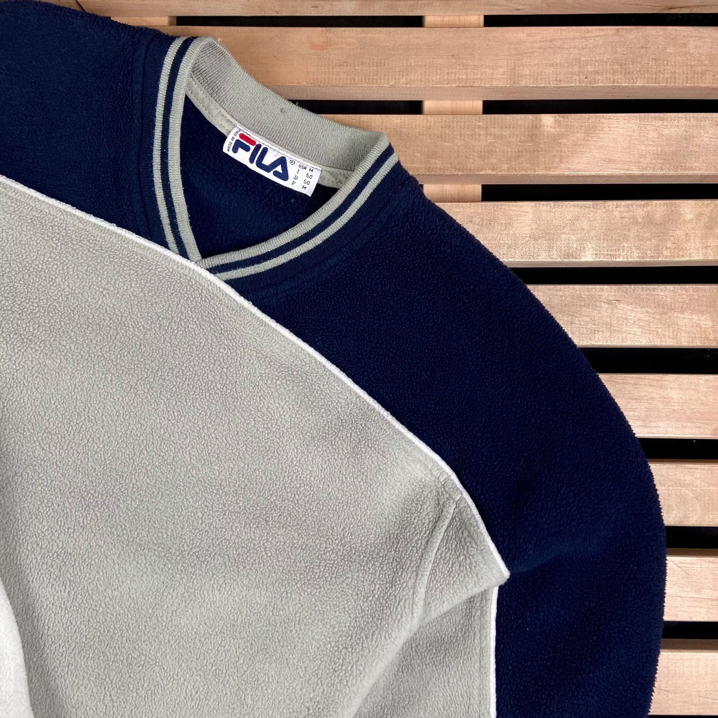 Fila × Vintage Mens Fleece Sweatshirt Fila Vintage Size M Size US M / EU 48-50 / 2 - 2 Thumbnail
