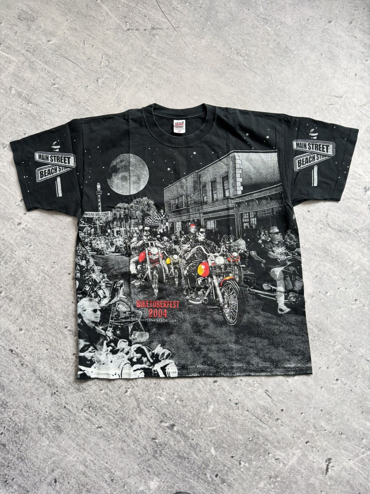 Daytona 🏁FULL Print BIKETOBERFEST 2004 Daytona Beach Rally Biker 🔥 Size US XL / EU 56 / 4 - 1 Thumbnail