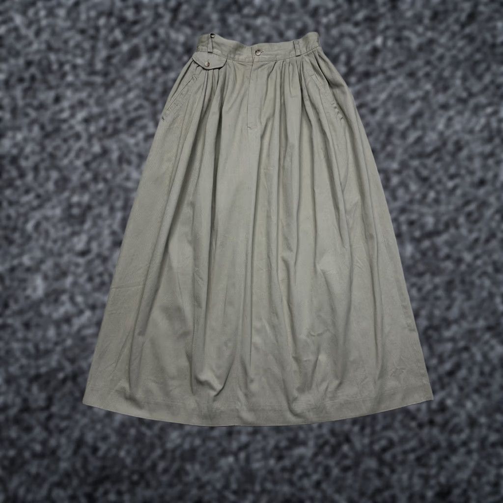 Ralph Lauren Ralph Lauren Country Vintage Skirt Made In USA Size USA 6 Long Maxi Beige Cotton Women Skirt 6 Vintage Womens Usa 6 Size 28" / US 6 / IT 42 - 1 Thumbnail
