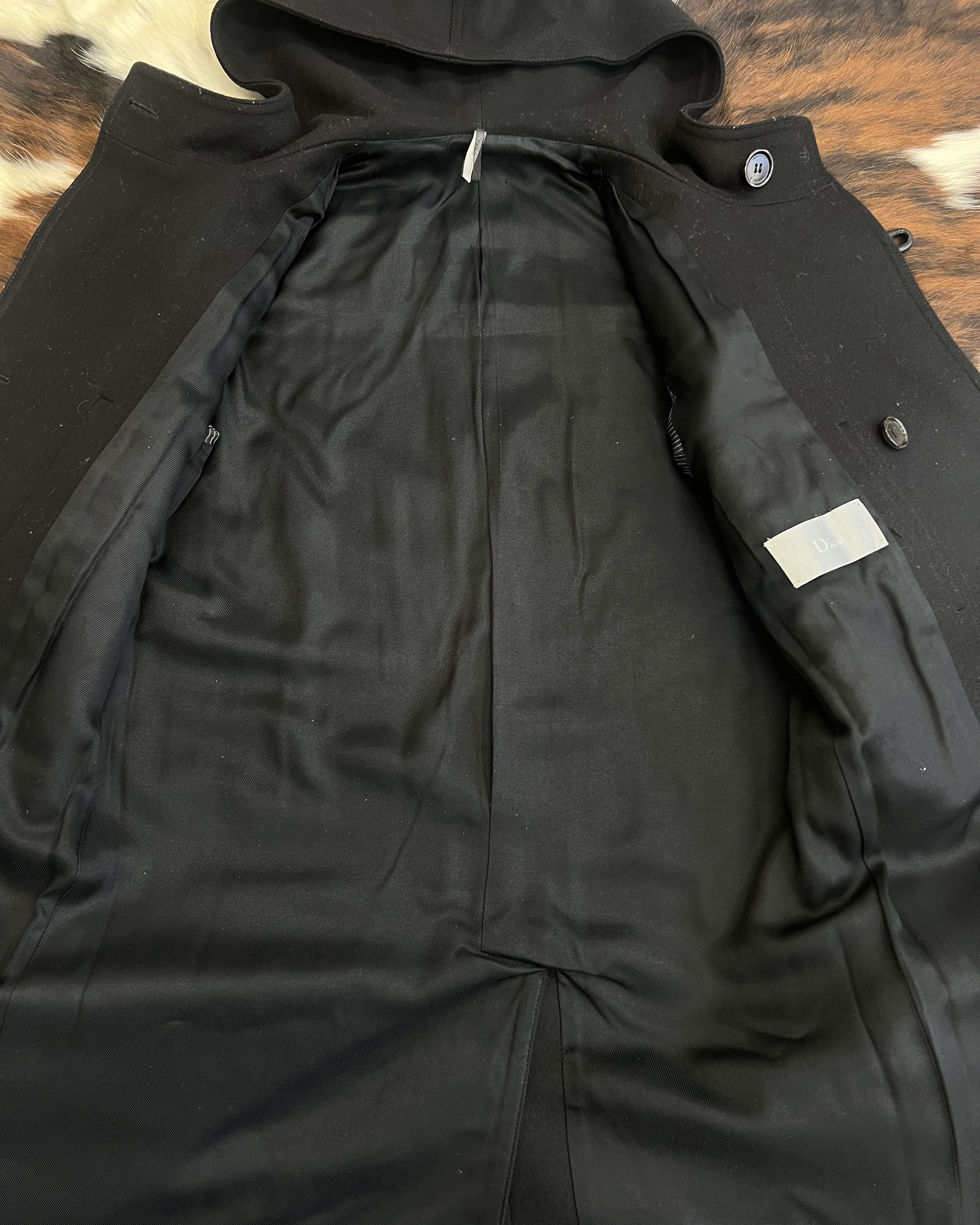 Dior Dior Homme 09AW Hooded Wool Double Coat Size US S / EU 44-46 / 1 - 4 Thumbnail