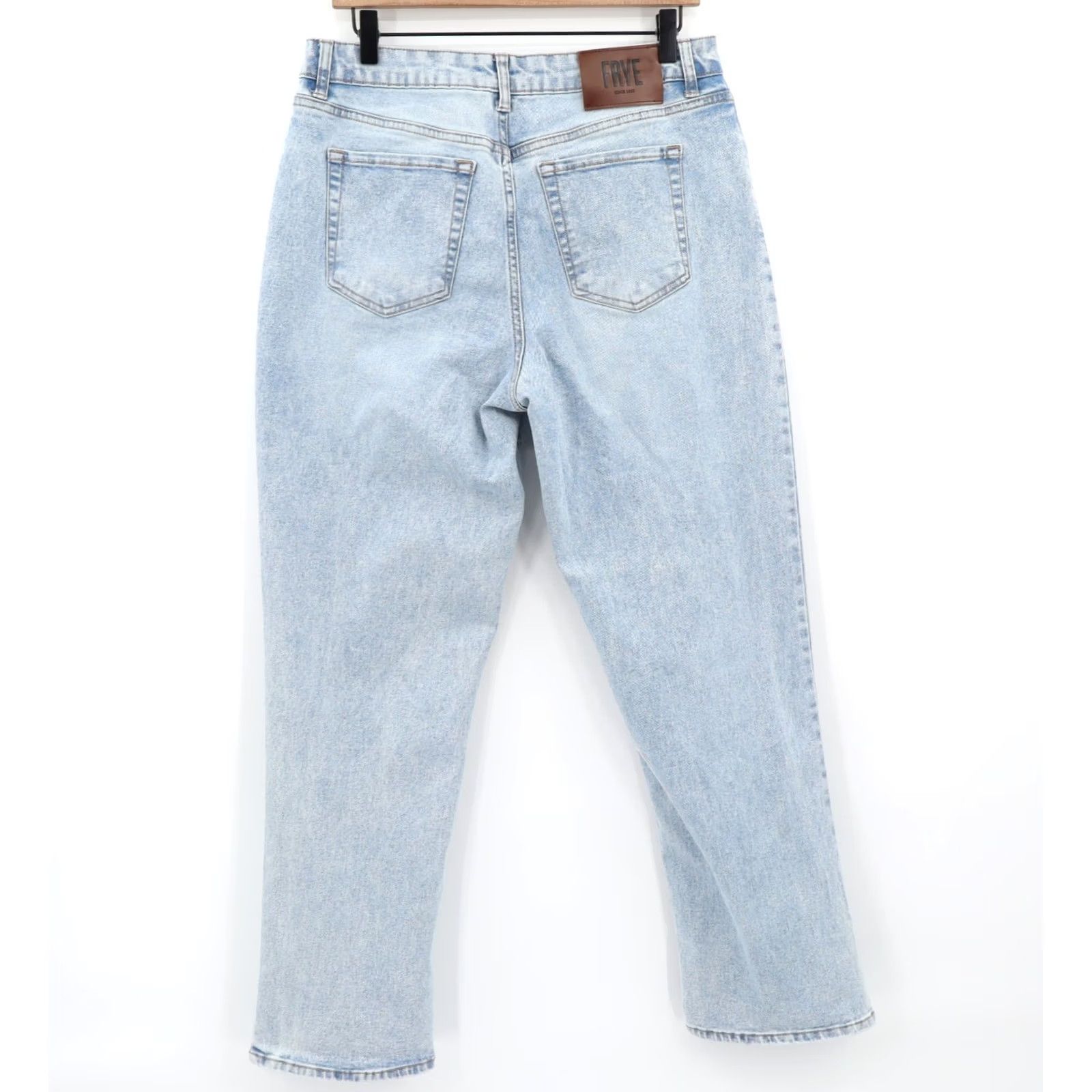 Frye Frye Women’s Straight Leg Light Wash Denim Jeans Sz 29 Regular Rise 11.5" Inseam 29" Blue Cotton Polyester Spandex Stretch Jeans Size 29" - 2 Thumbnail