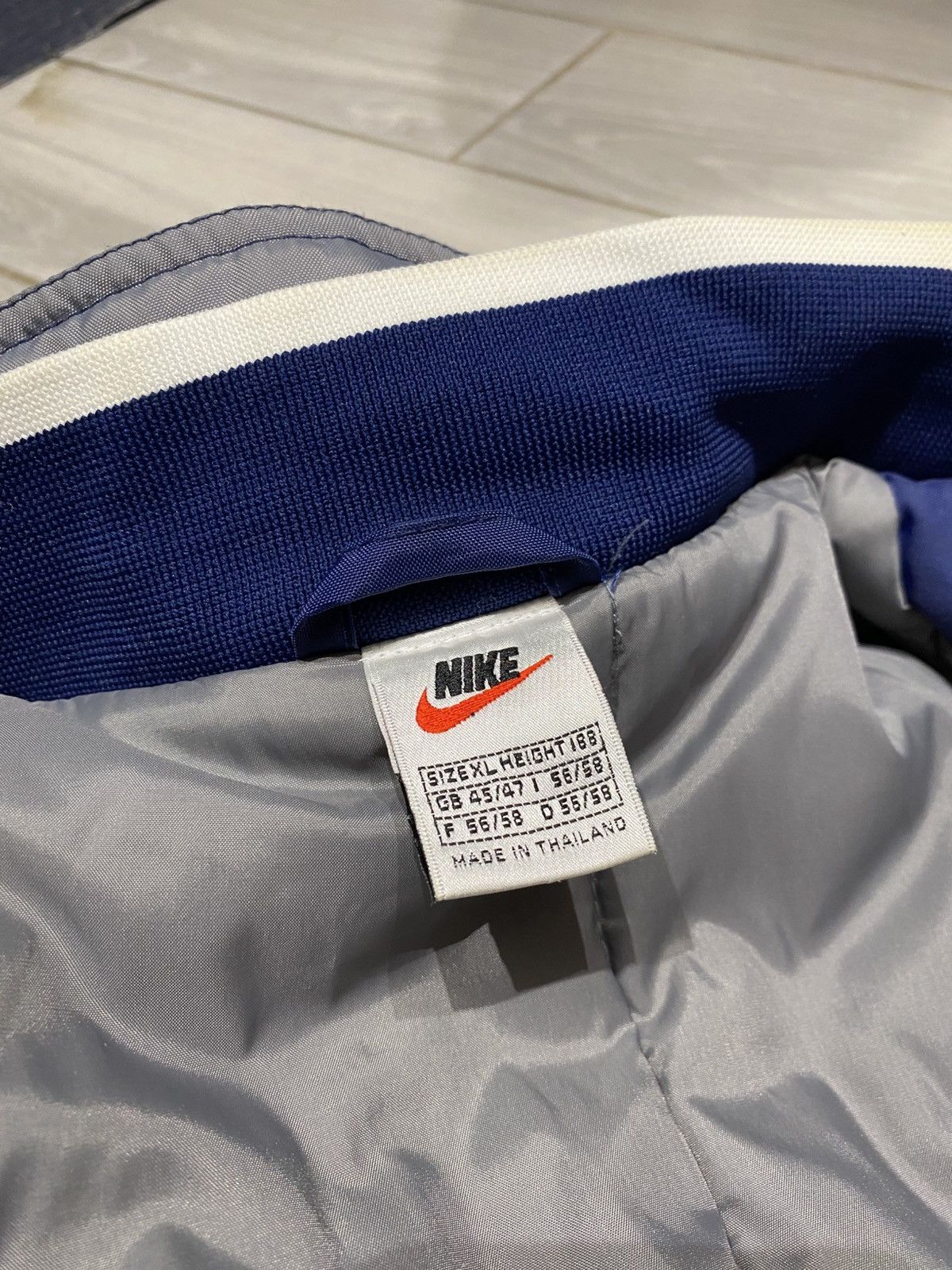 Nike Vintage Nike Coat Jacket Navy Blue Spell Out Embroidered Size US XL / EU 56 / 4 - 6 Thumbnail