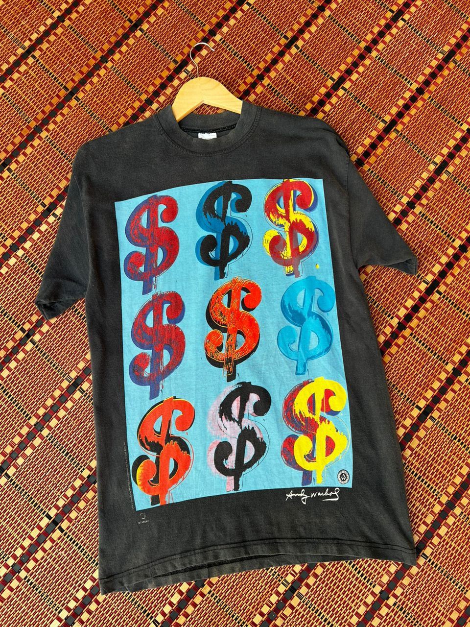 Andy Warhol × Vintage Vintage 1993 Andy Warhol Dollars Tee Pop Art Size US M / EU 48-50 / 2 - 3 Thumbnail