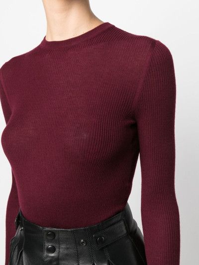 Saint Laurent Paris o1s1wg111124 Bodysuits Manche Longues in Burgundy Size L / US 10 / IT 46 - 2 Thumbnail