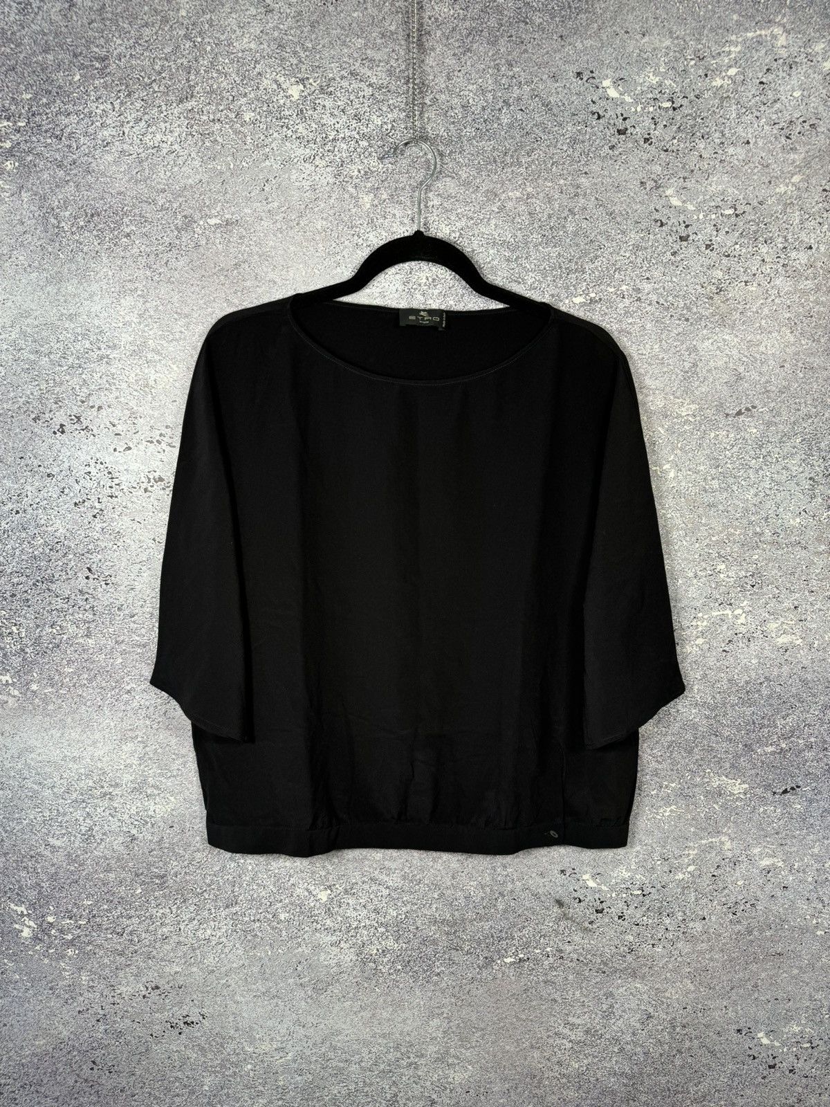 Etro × Vintage Vintage ETRO Silk Oversized Wide Sleeve Top Woman Size M / US 6-8 / IT 42-44 - 1 Thumbnail