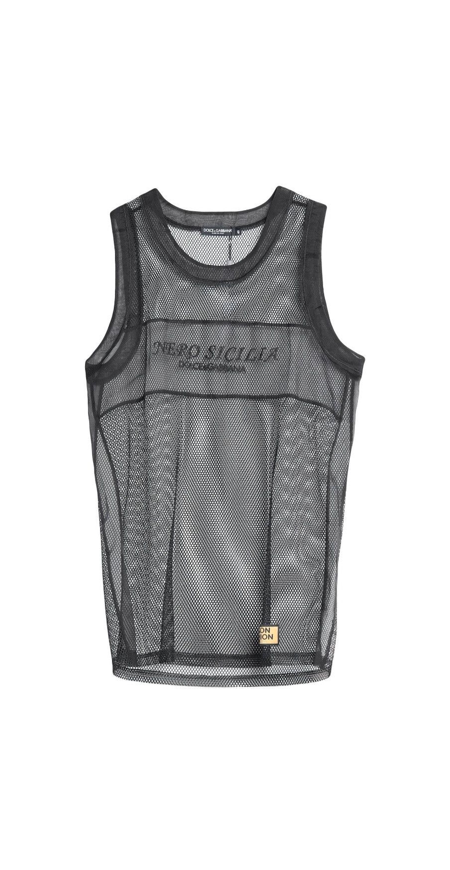 Dolce & Gabbana Dolce & Gabbana Black Silk Trim Mesh Sheer Tank Top S Size S / US 4 / IT 40 - 2 Thumbnail