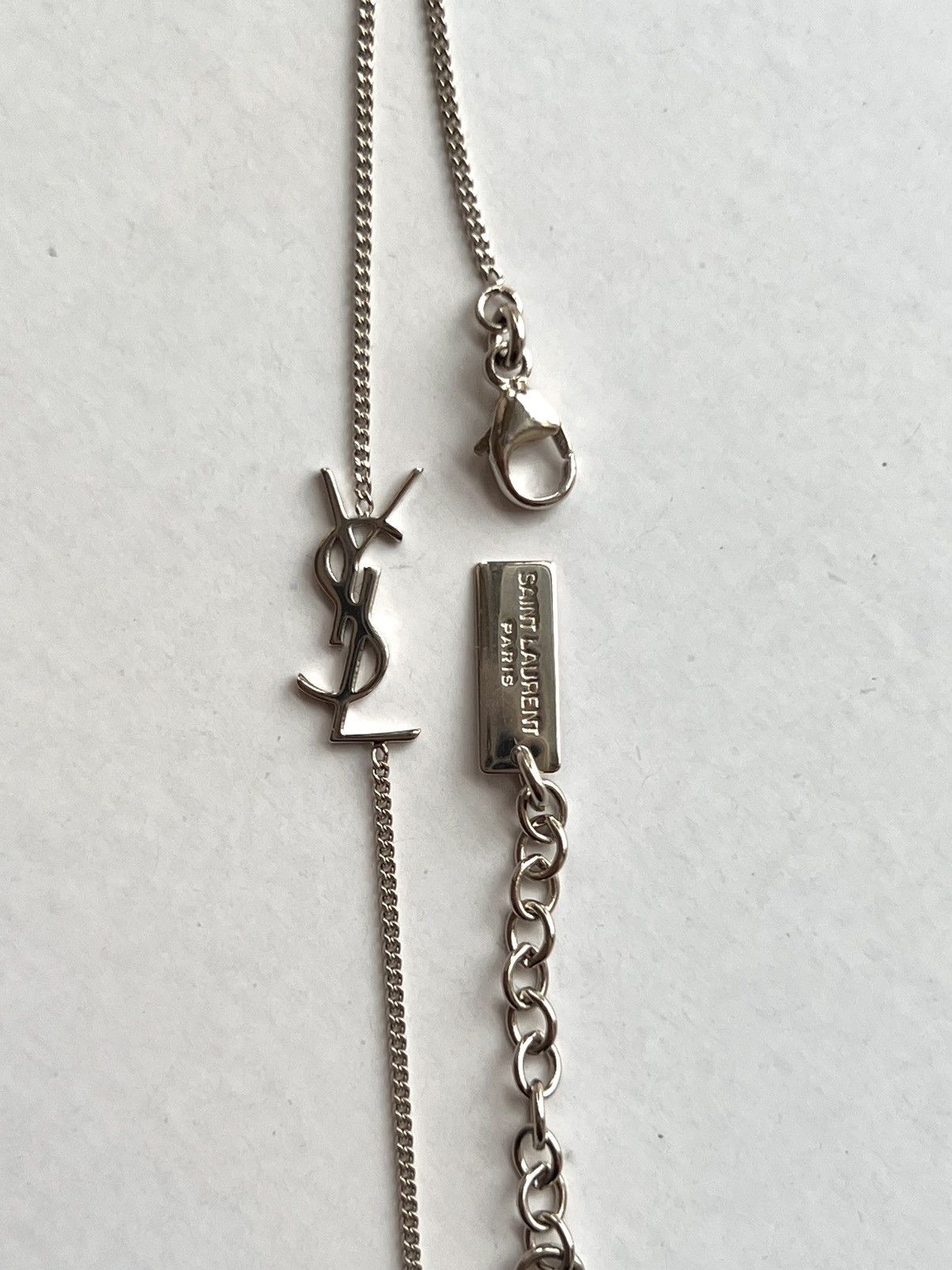 Yves Saint Laurent Saint Laurent Cassandre Charm Bracelet – Palladium YSL logo Size ONE SIZE - 4 Thumbnail