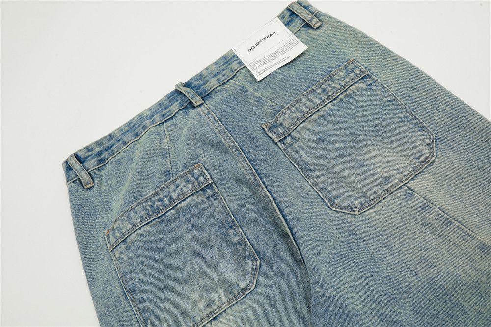 Japanese Brand × Vintage Men's street punk patchwork distressed washed casual jeans Size US 32 / EU 48 - 5 Thumbnail