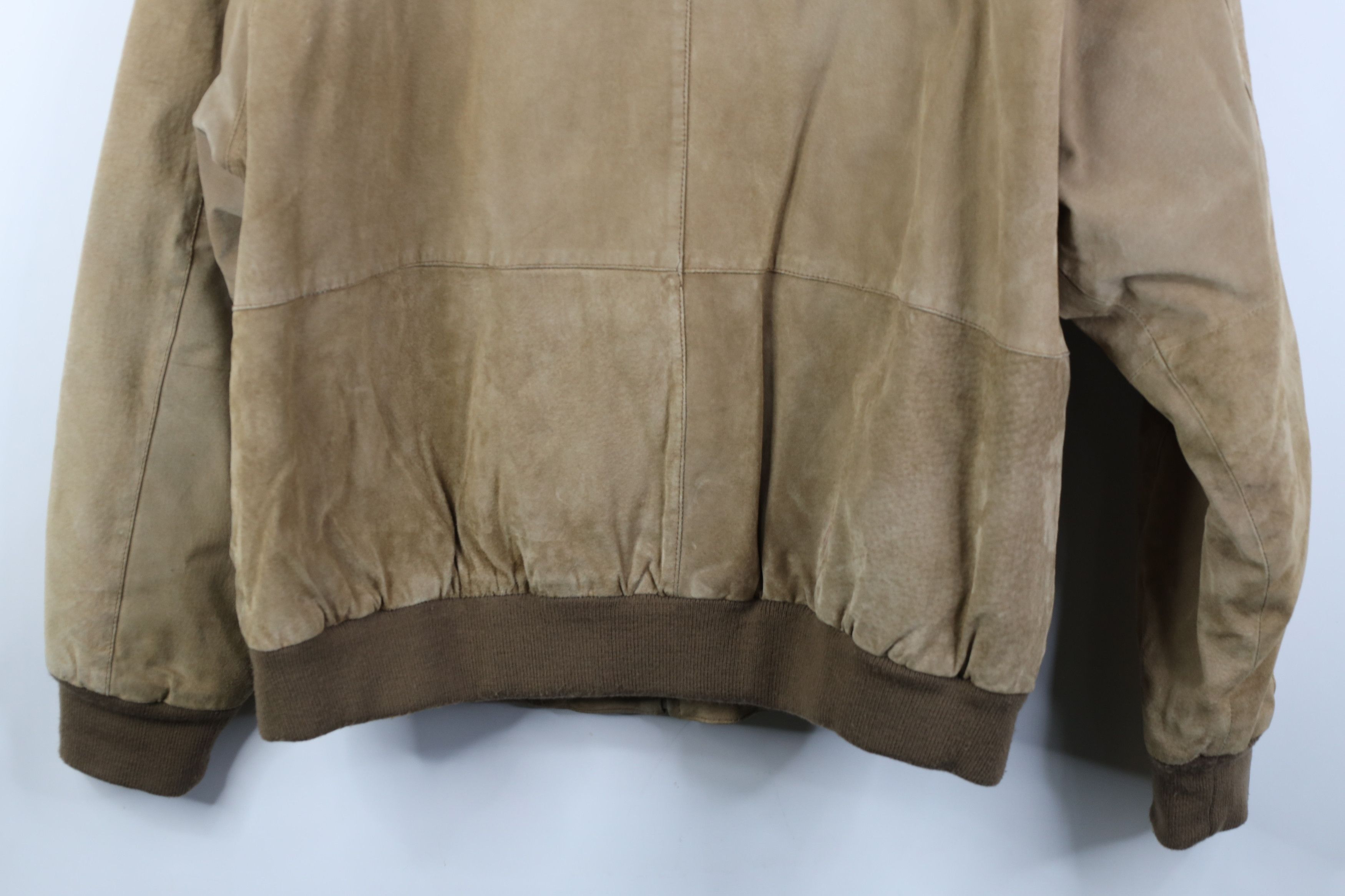 Vintage Vintage 90s Streetwear Suede Leather Cafe Bomber Jacket Size US L / EU 52-54 / 3 - 15 Thumbnail