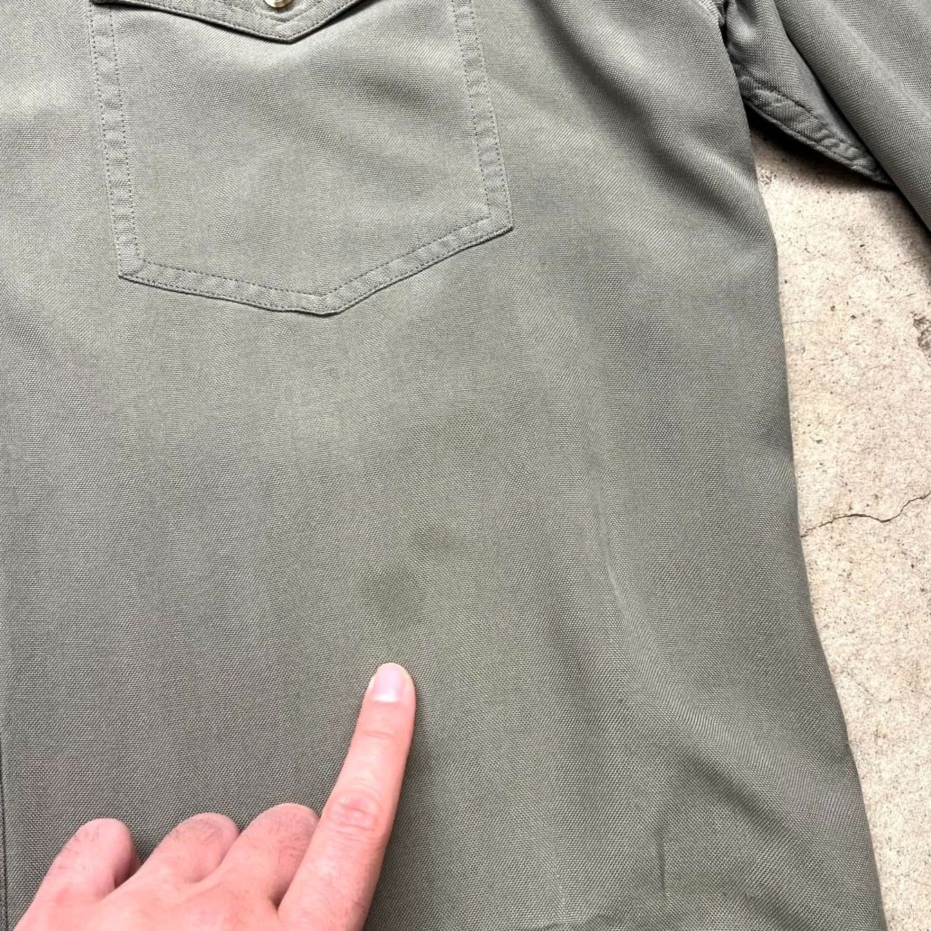 Vintage VINTAGE Structure Shirt Mens S Green Silk Button Small Size US S / EU 44-46 / 1 - 5 Thumbnail