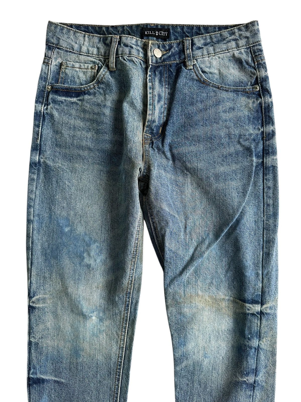 Hysteric Glamour ARCHIVE KILL CITY CRAZY SICK WASHED DENIM JEANS Size US 30 / EU 46 - 3 Thumbnail