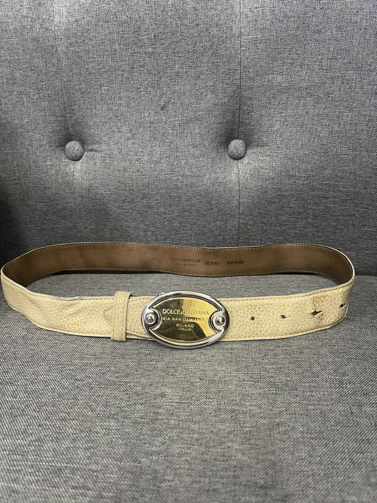 Dolce & Gabbana Spiral Leather Belt
