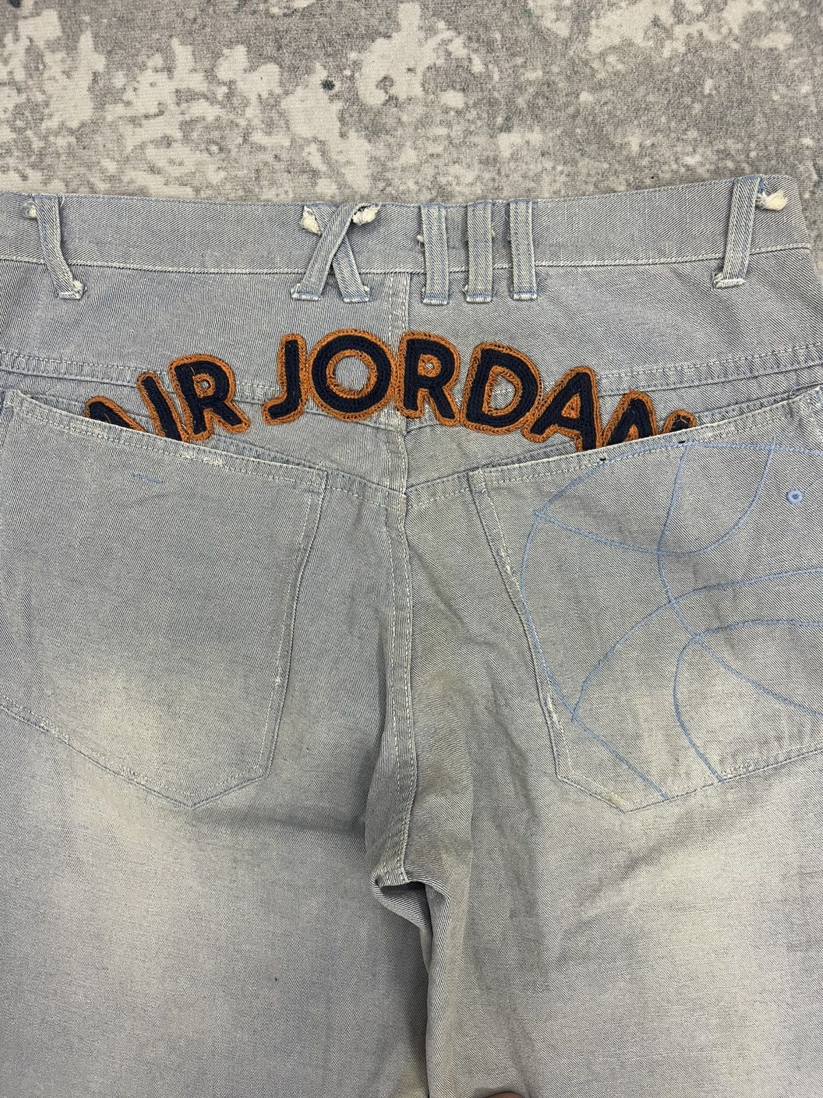 Nike Vintage 2005 Air Jordan 20th Anniversary Baggy Denim Jeans Size US 34 / EU 50 - 19 Thumbnail