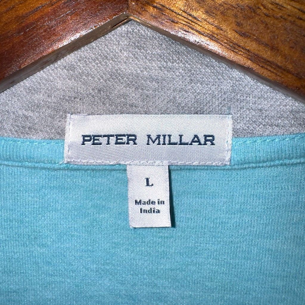 Peter Millar Peter Millar Teal Blue 1/4 Zip Sweater Size L Size US L / EU 52-54 / 3 - 2 Thumbnail