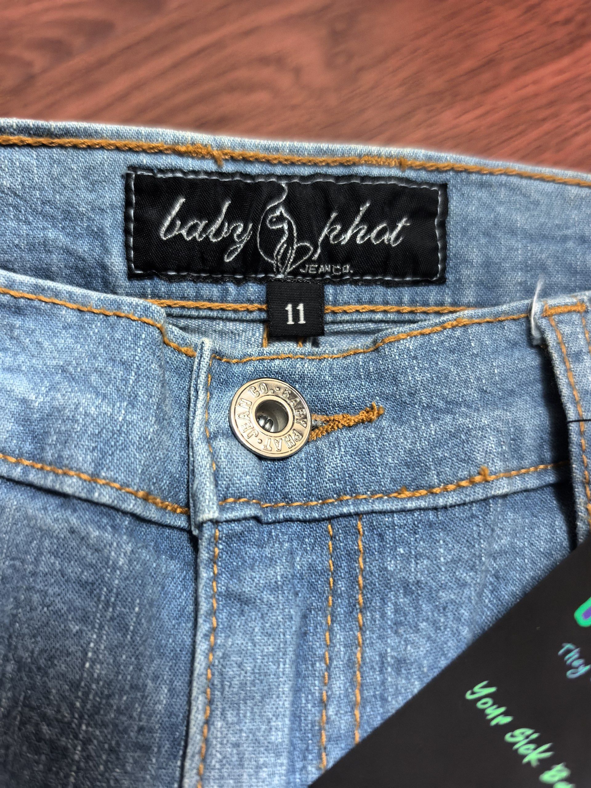 Japanese Brand Vintage Y2K Baby Phat Bootcut Flare Denim Jeans Full Zip up Size 30" / US 8 / IT 44 - 5 Thumbnail