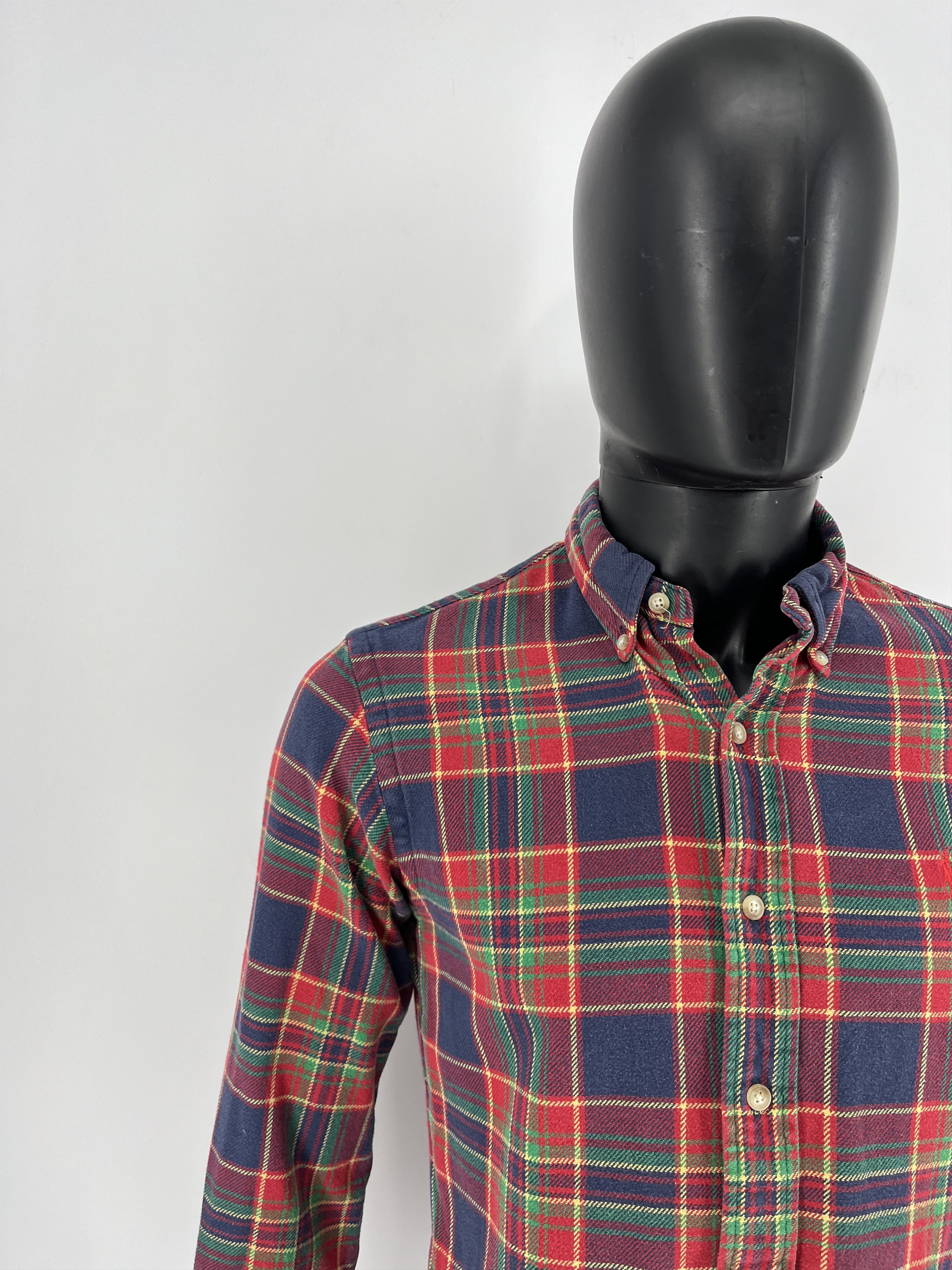 Polo Ralph Lauren × Ralph Lauren Vintage Flannel Polo Raplh Lauren Plaid Shirt Travis style Size US S / EU 44-46 / 1 - 7 Thumbnail