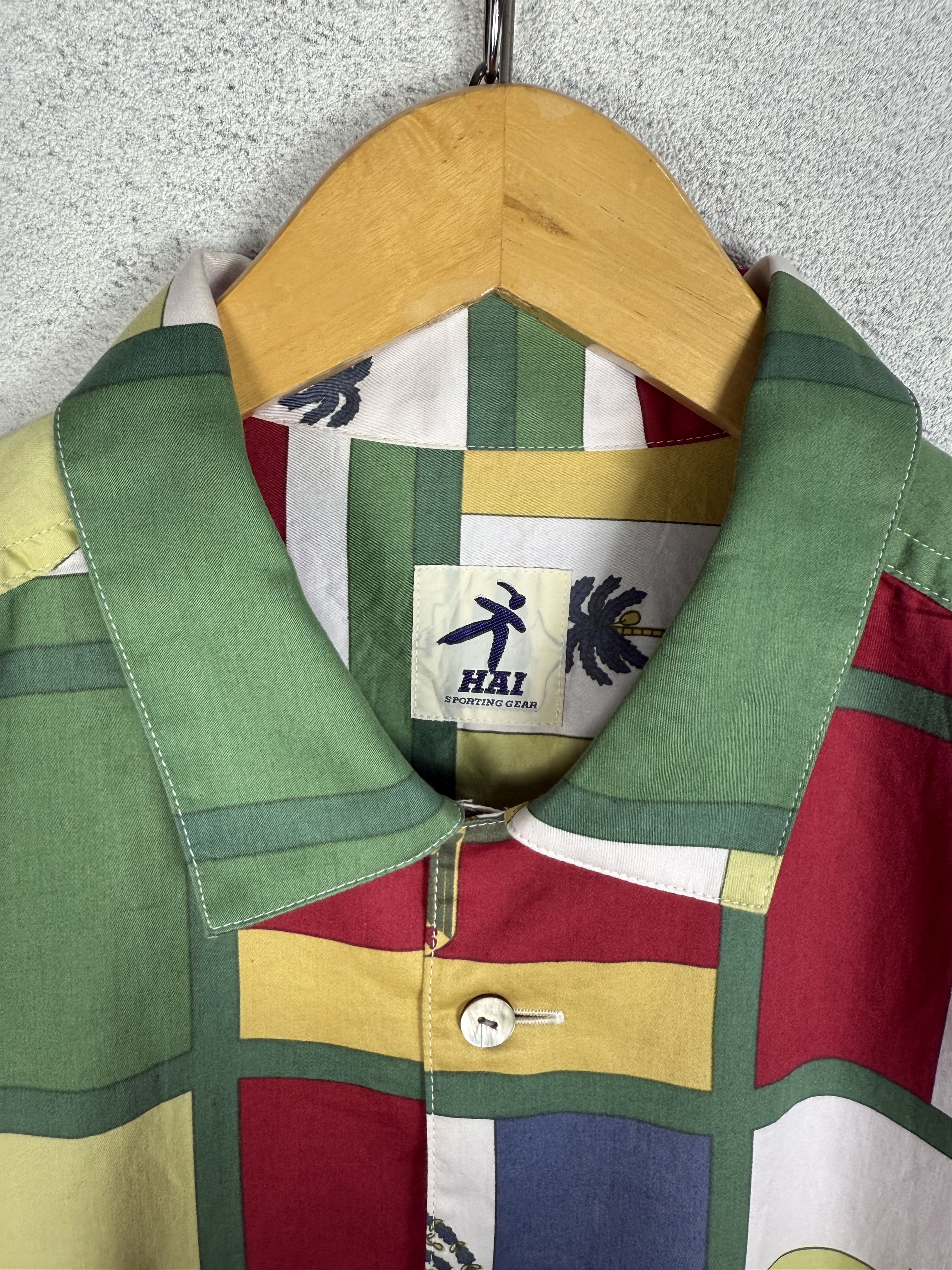 Hai Sporting Gear Vintage Hai Sporting Gear Issey Miyake Flag Shirt Size US M / EU 48-50 / 2 - 6 Thumbnail