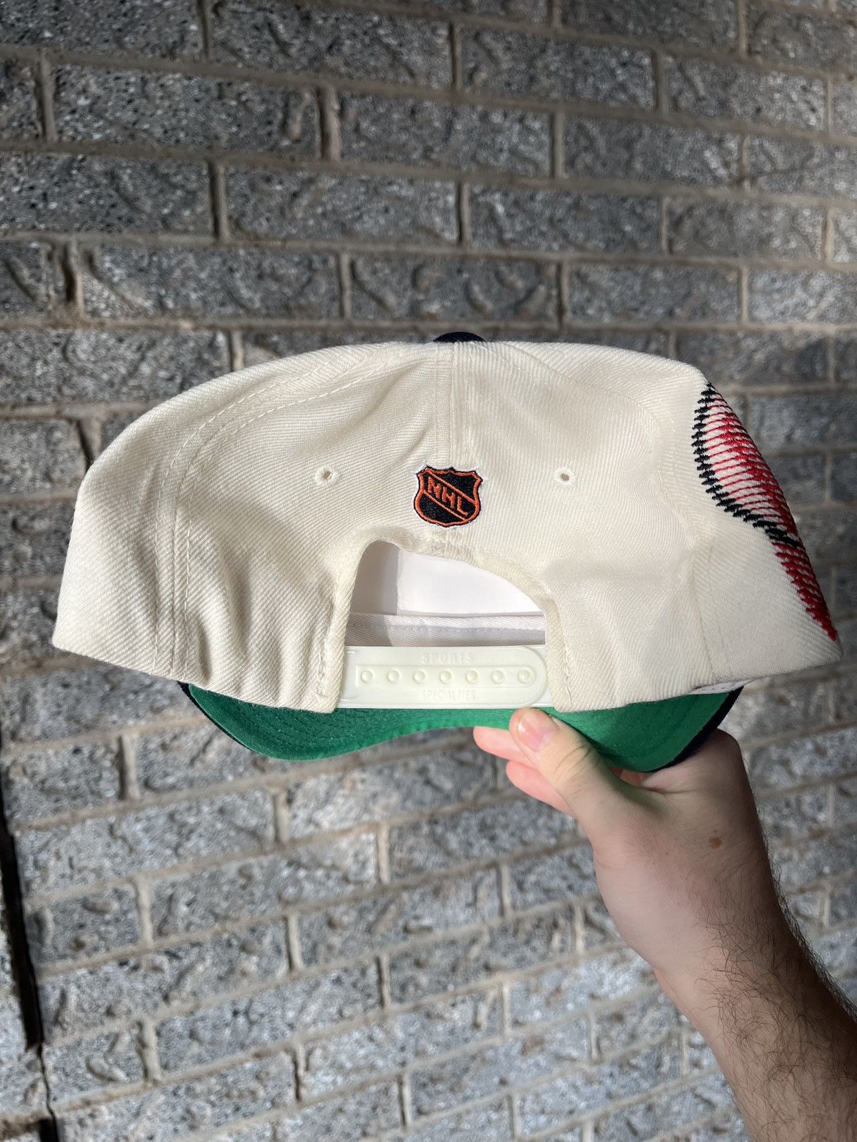 Sports Specialties × Vintage Vintage 90’s Wool NHL New Jersey Devils Shadow SnapBack Size ONE SIZE - 5 Thumbnail