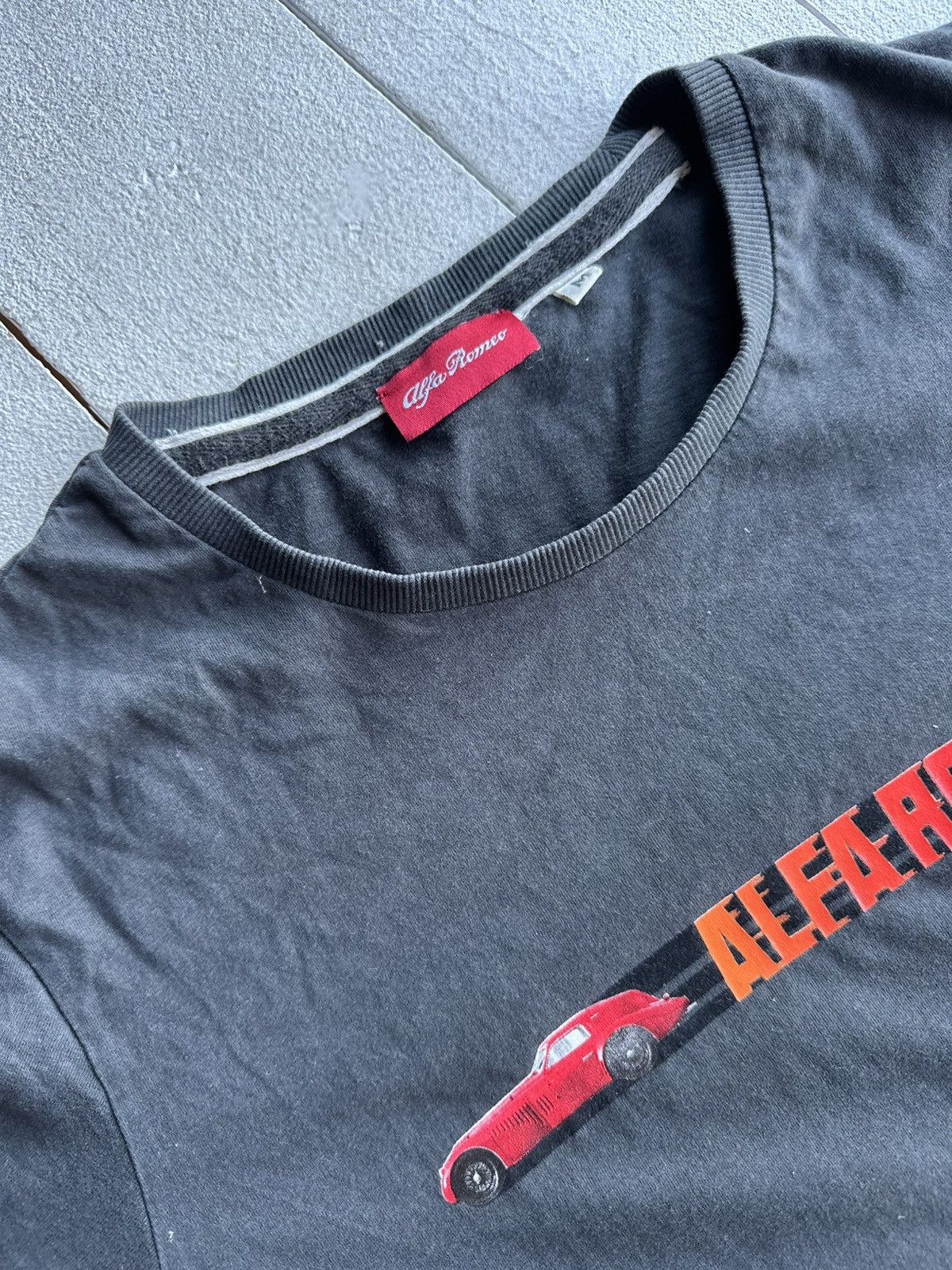 Other 🚨ALFA ROMEO ITALY BIG LOGO RACING RED BLACK CAR Y2K Size US M / EU 48-50 / 2 - 4 Thumbnail