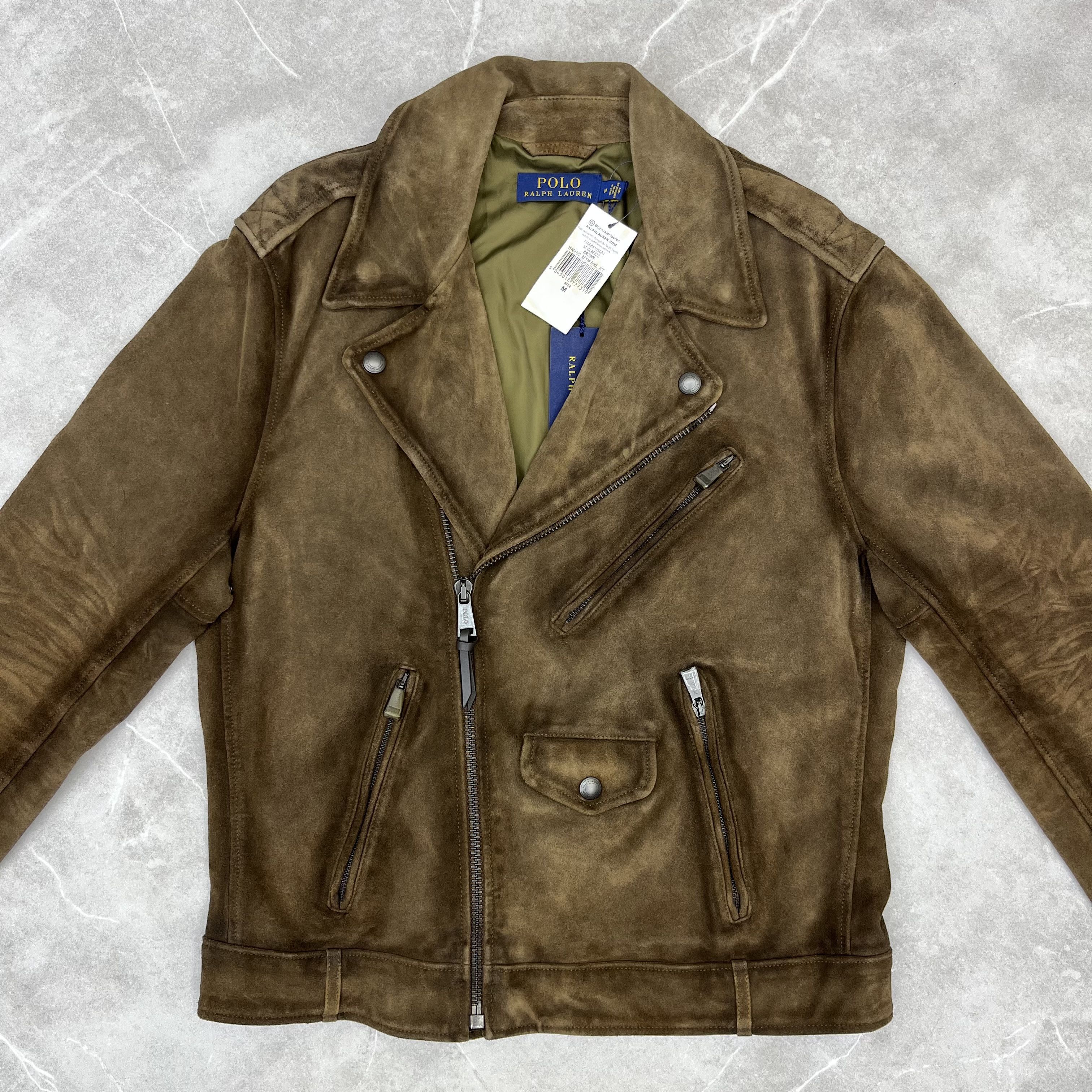 Polo Ralph Lauren Polo Ralph Lauren Suede Iconic Biker Leather Moto Jacket Size US M / EU 48-50 / 2 - 2 Thumbnail