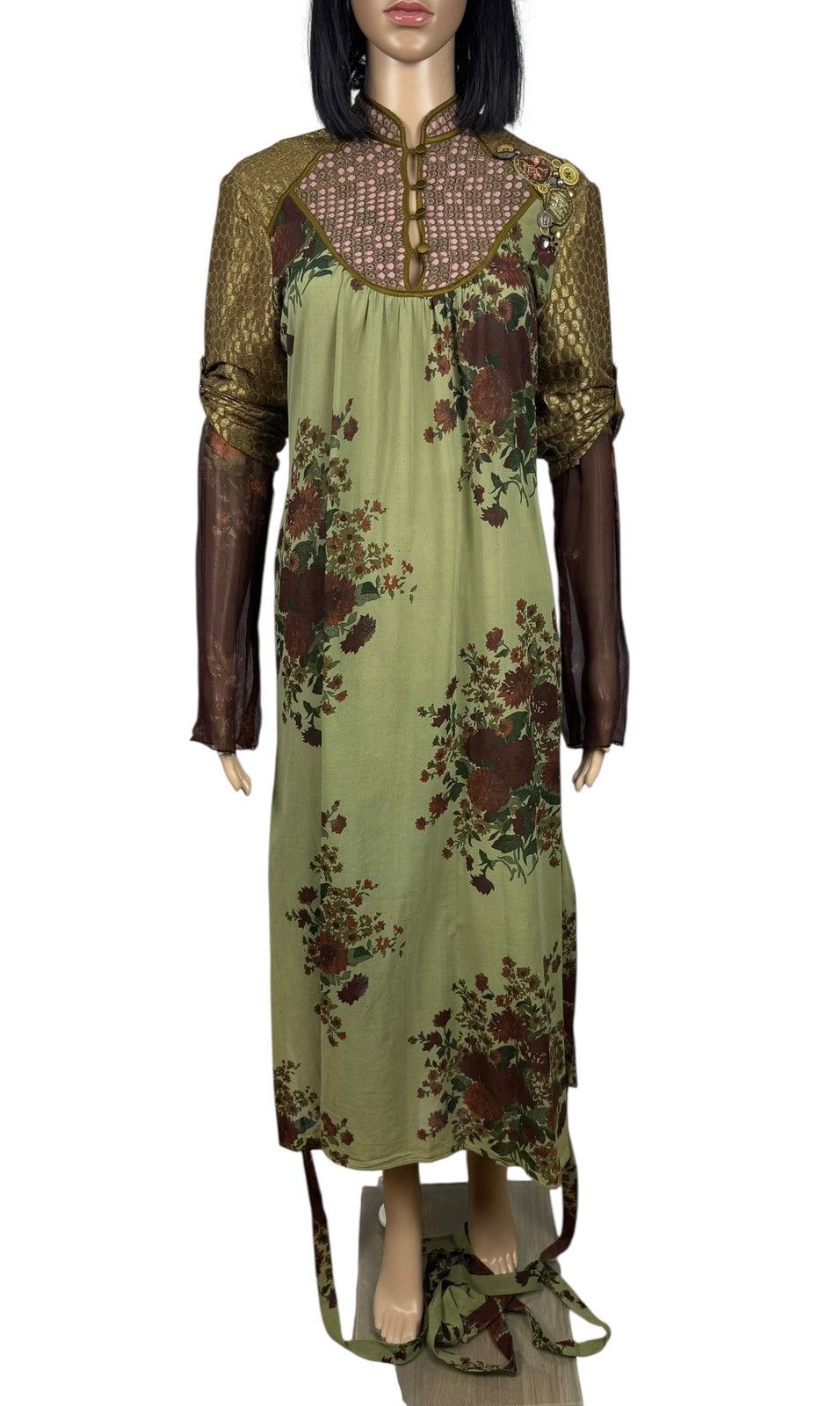 Other Sabyasachi India Silk Cotton Hand Printed Dress Stitched 12 Size M / US 6-8 / IT 42-44 - 13 Thumbnail