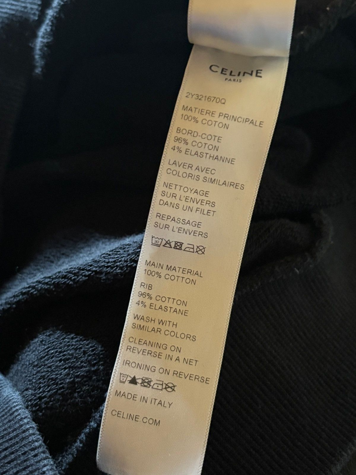 Celine Celine Graphic Logo Loose Hoodie Black - Size XS Size US XS / EU 42 / 0 - 7 Thumbnail