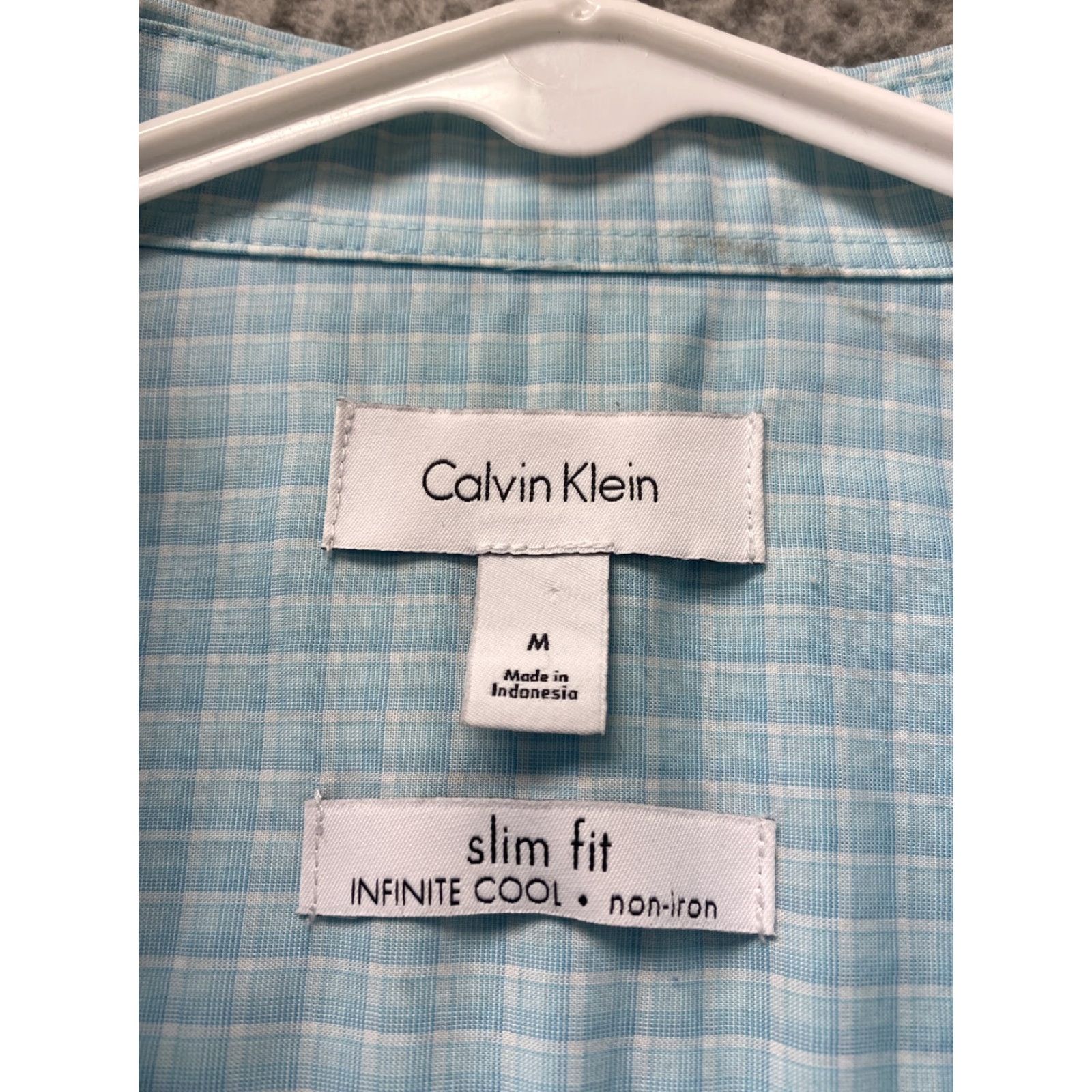 Calvin Klein Calvin Klein Button Up Shirt Men Adult M Slim Fit Aqua Blue Long Sleeve /107-1 Button-Up Size US M / EU 48-50 / 2 - 3 Thumbnail