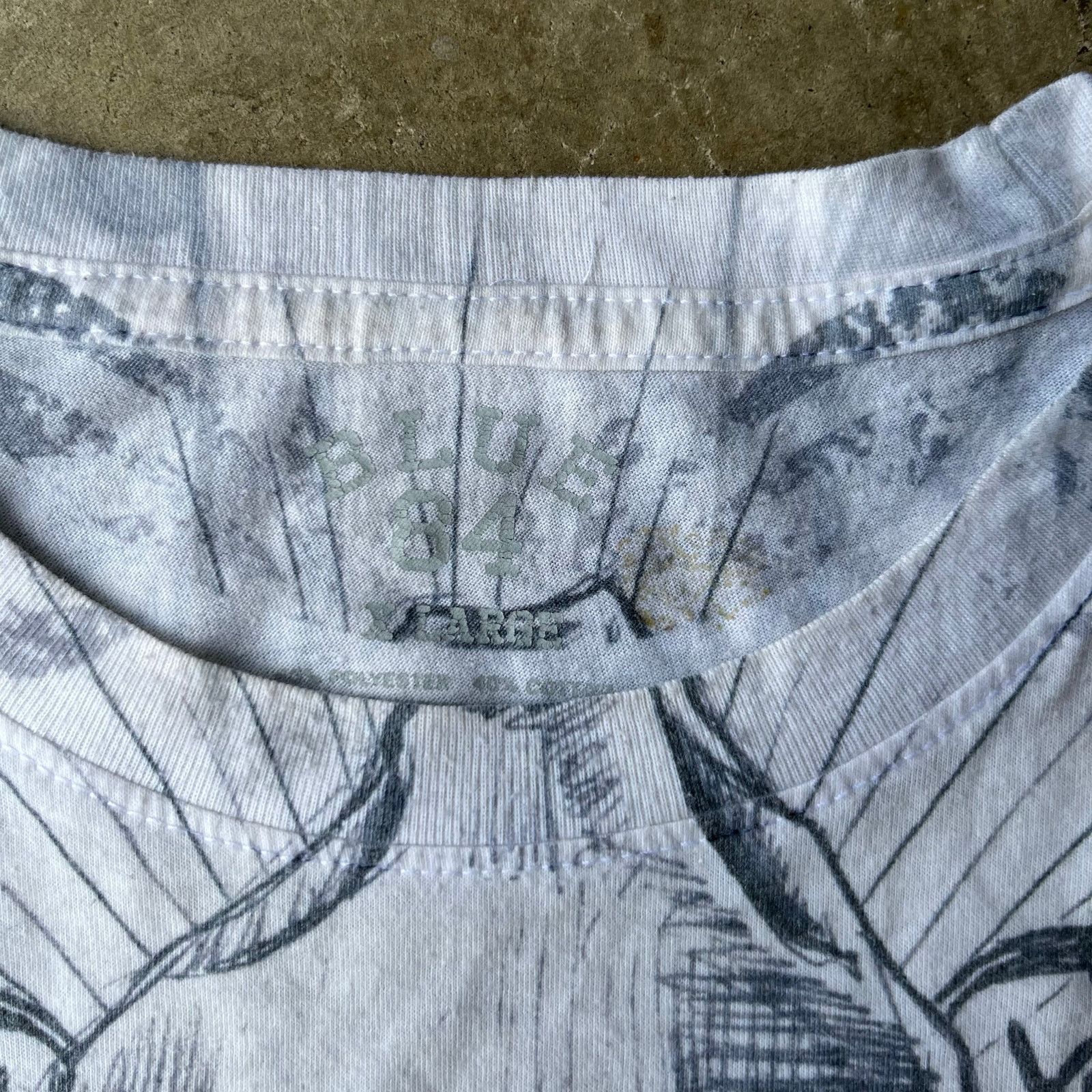 Vintage VINTAGE Y2K SKULL AOP SHIRT GRUNGE BLUE 64 XL BAGGY Size US XL / EU 56 / 4 - 6 Thumbnail
