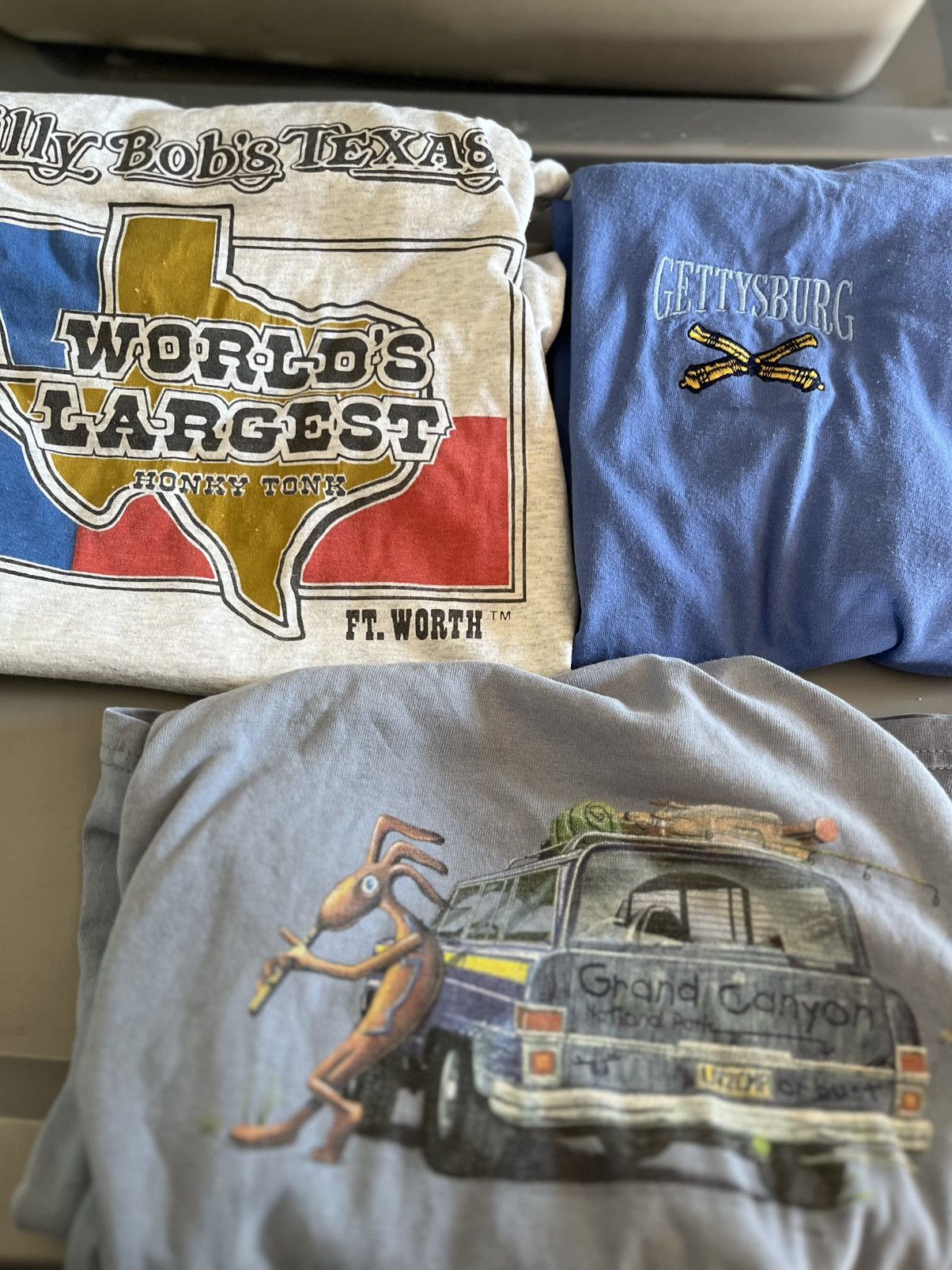 Fruit Of The Loom vintage 3 shirt location bundle grand canyon texas 2x Size US XXL / EU 58 / 5 - 1 Thumbnail