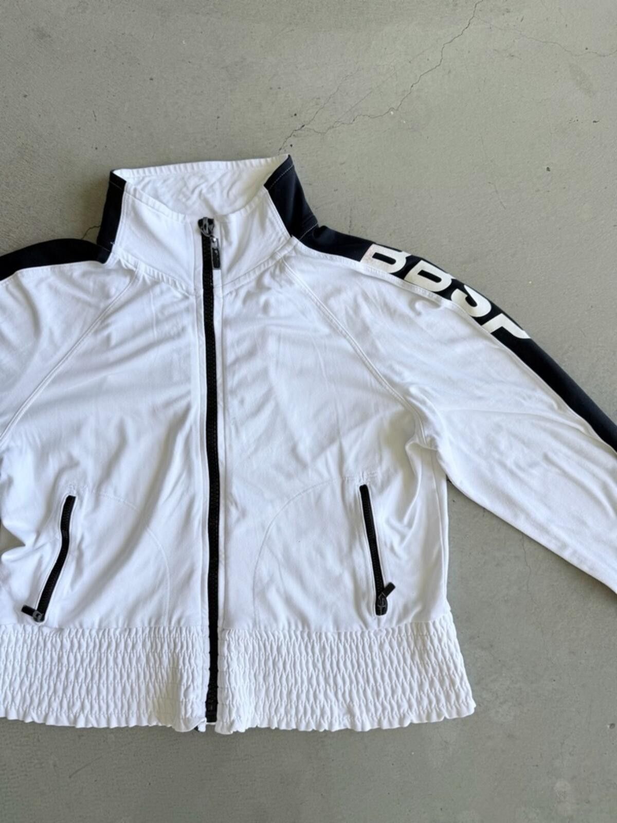 United Colors Of Benetton bebe Sport / Zip Track Jacket / White Black Size L / US 10 / IT 46 - 1 Thumbnail