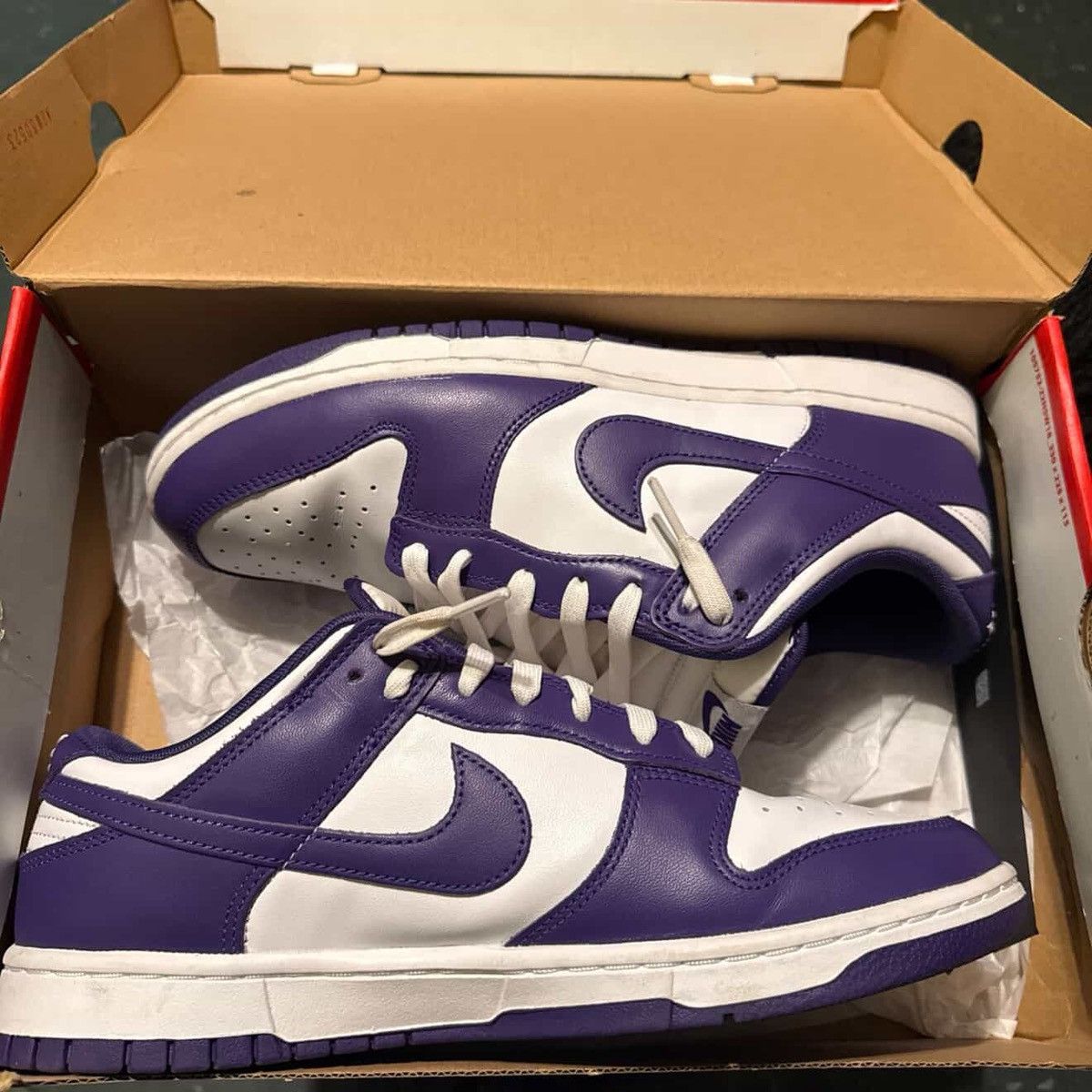 Nike Nike Dunk Low Retro Court Purple White 2022 Men’s Size 10.5 Size US 10.5 / EU 43-44 - 11 Thumbnail