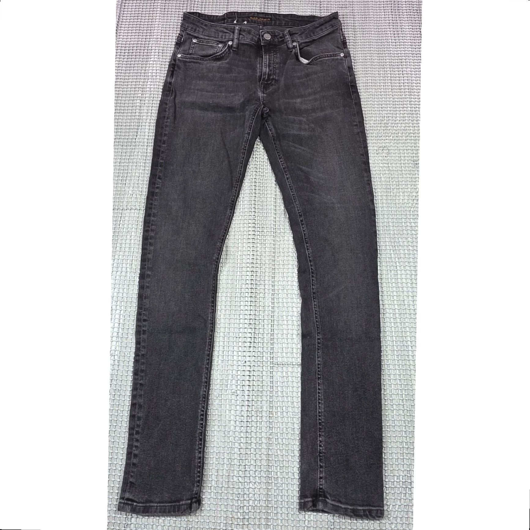 Nudie Jeans Nudie Jeans Co Skinny Lin Jeans Mens Slim 30x32 Black Denim Stretch Pockets 90s Theme Mens Size US 30 / EU 46 - 4 Thumbnail
