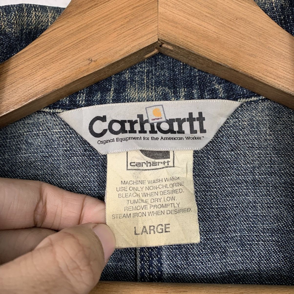 Carhartt Vintage Carhatt Denim Chore Jacket Size US L / EU 52-54 / 3 - 16 Thumbnail