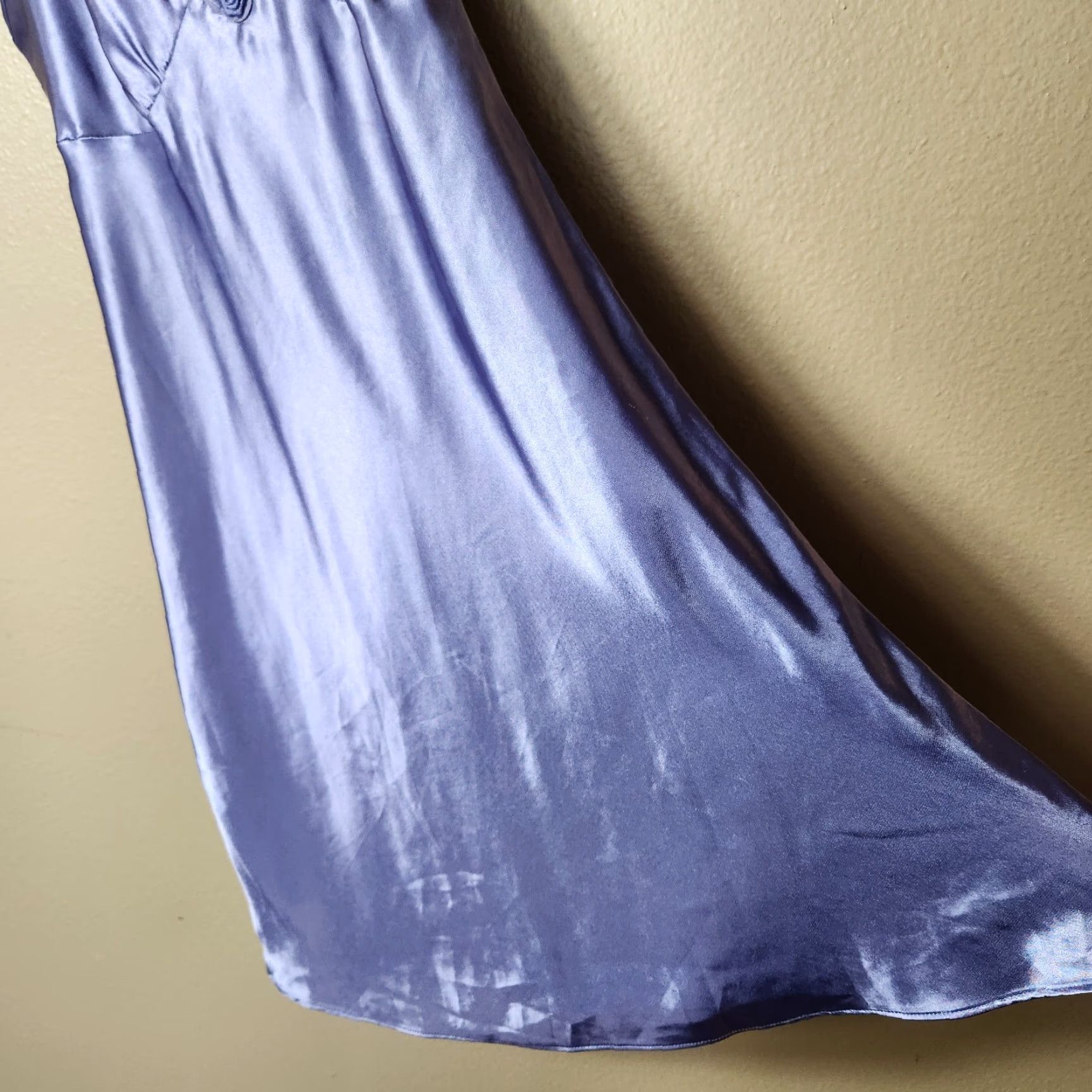 Liz Claiborne Liz Claiborne Purple Satin Nightie Dress-Size M Women Nightgown Chemise Rosette Adjustable Straps Velvet Romantic Sexy 90s? Size M / US 6-8 / IT 42-44 - 8 Thumbnail