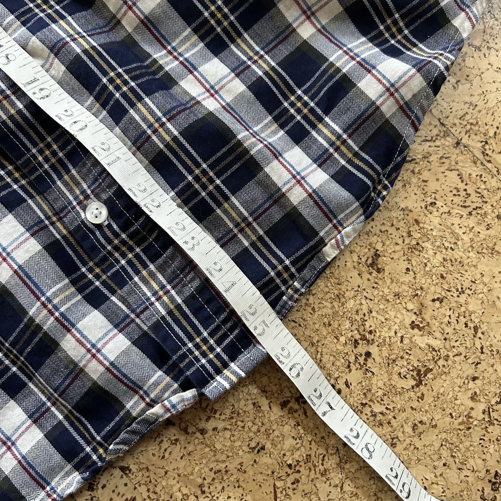 Barry Plaid Spread Collar Button Up Shirt Medium