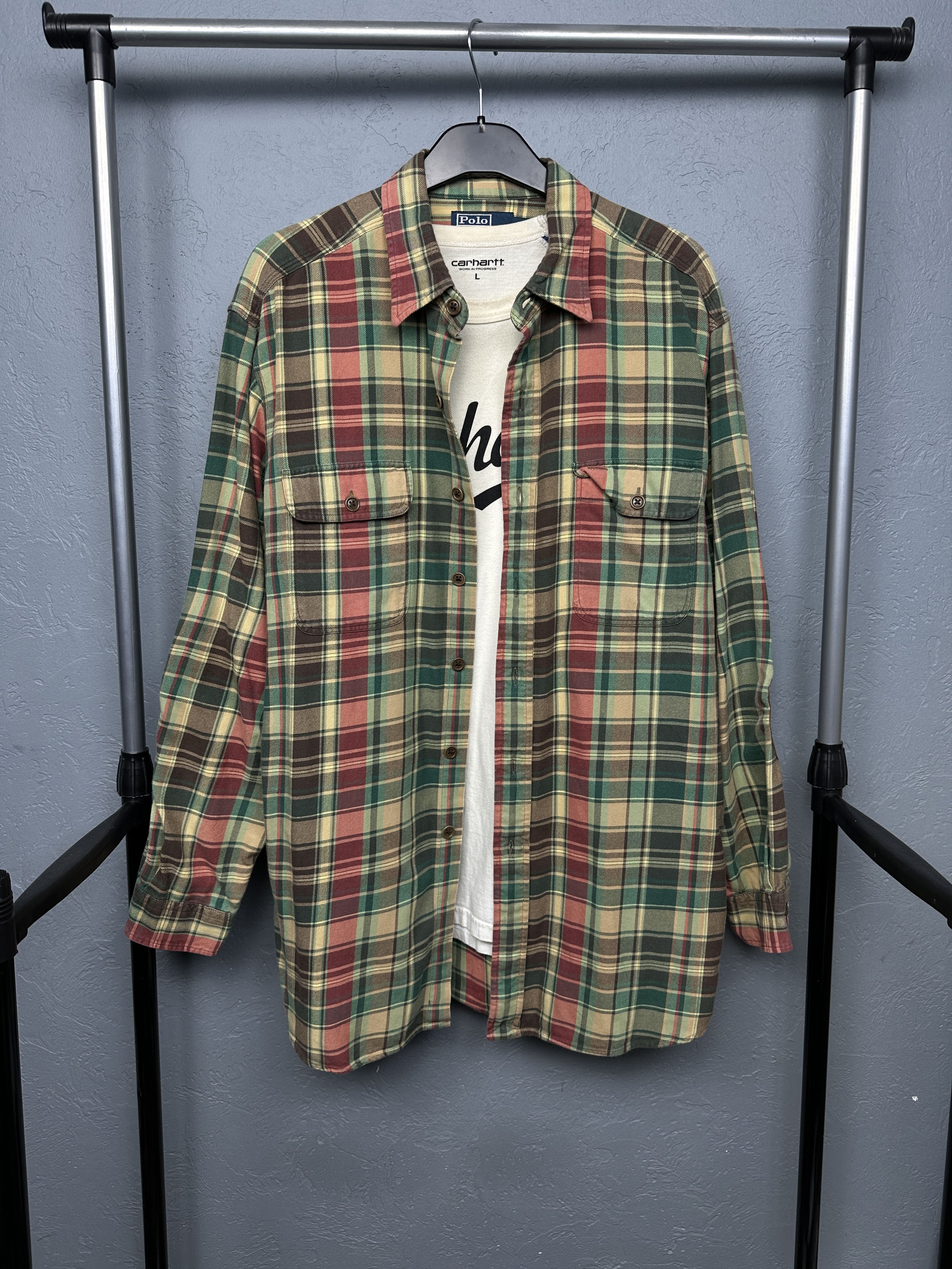 Polo Ralph Lauren Polo Ralph Lauren Vintage Mens Flannel Plaid Shirt Size US L / EU 52-54 / 3 - 1 Thumbnail
