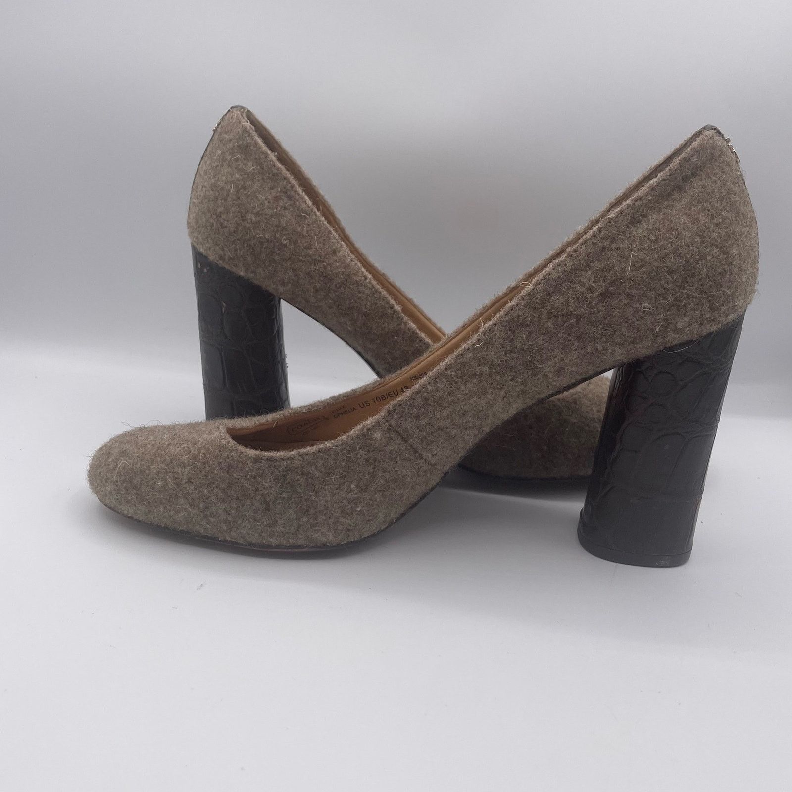 Coach Coach Ophelia Heels Pumps Croco Brown 10 Size US 10 / IT 40 - 6 Thumbnail