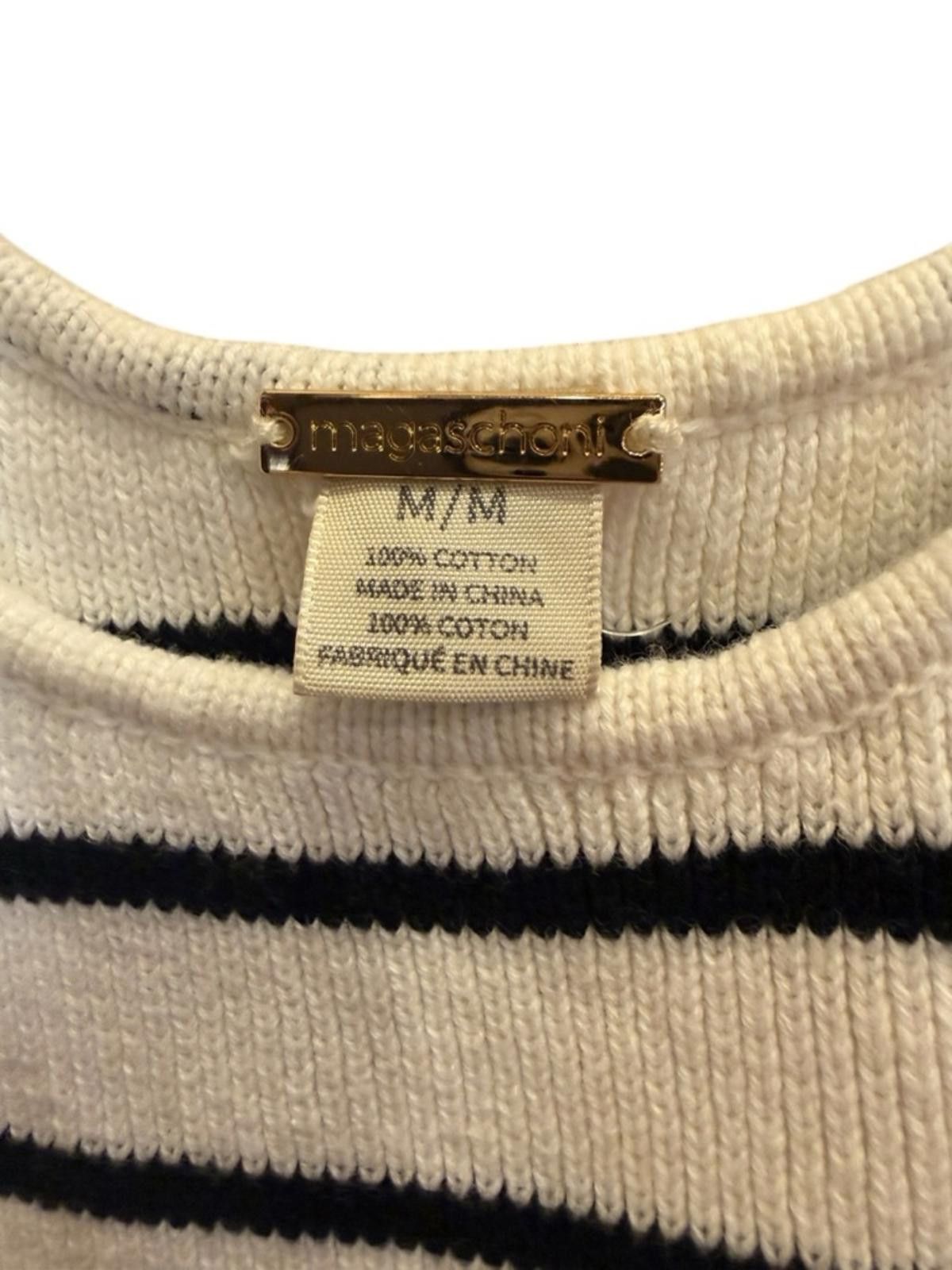 Magaschoni Magaschoni Coastal Preppy Cotton Knit Crop Tank Top sz M Size M / US 6-8 / IT 42-44 - 3 Thumbnail