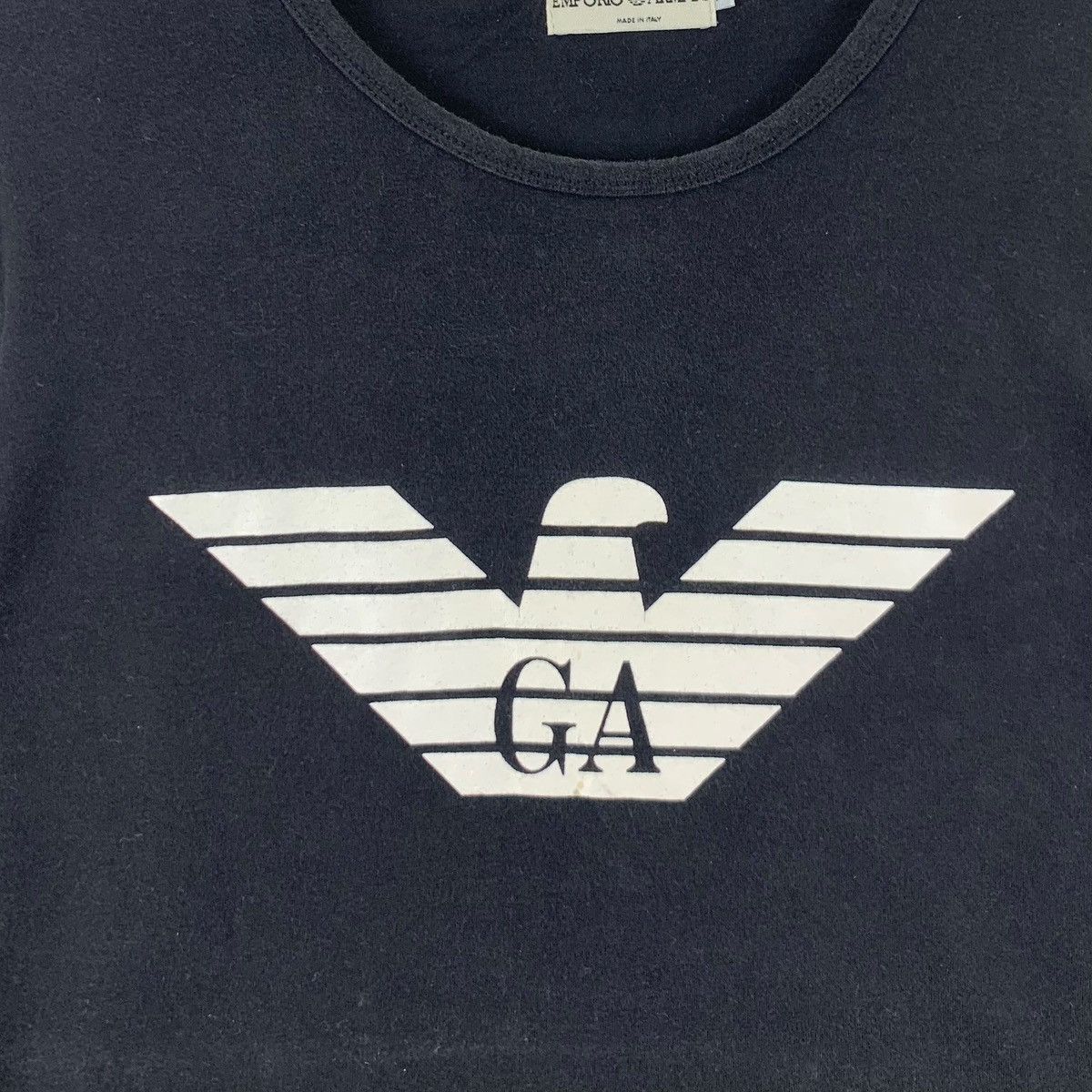 Emporio Armani Vintage EMPORIO ARMANI GIORGIO Stock Logo Tee Shirt Size XL / US 12-14 / IT 48-50 - 3 Thumbnail