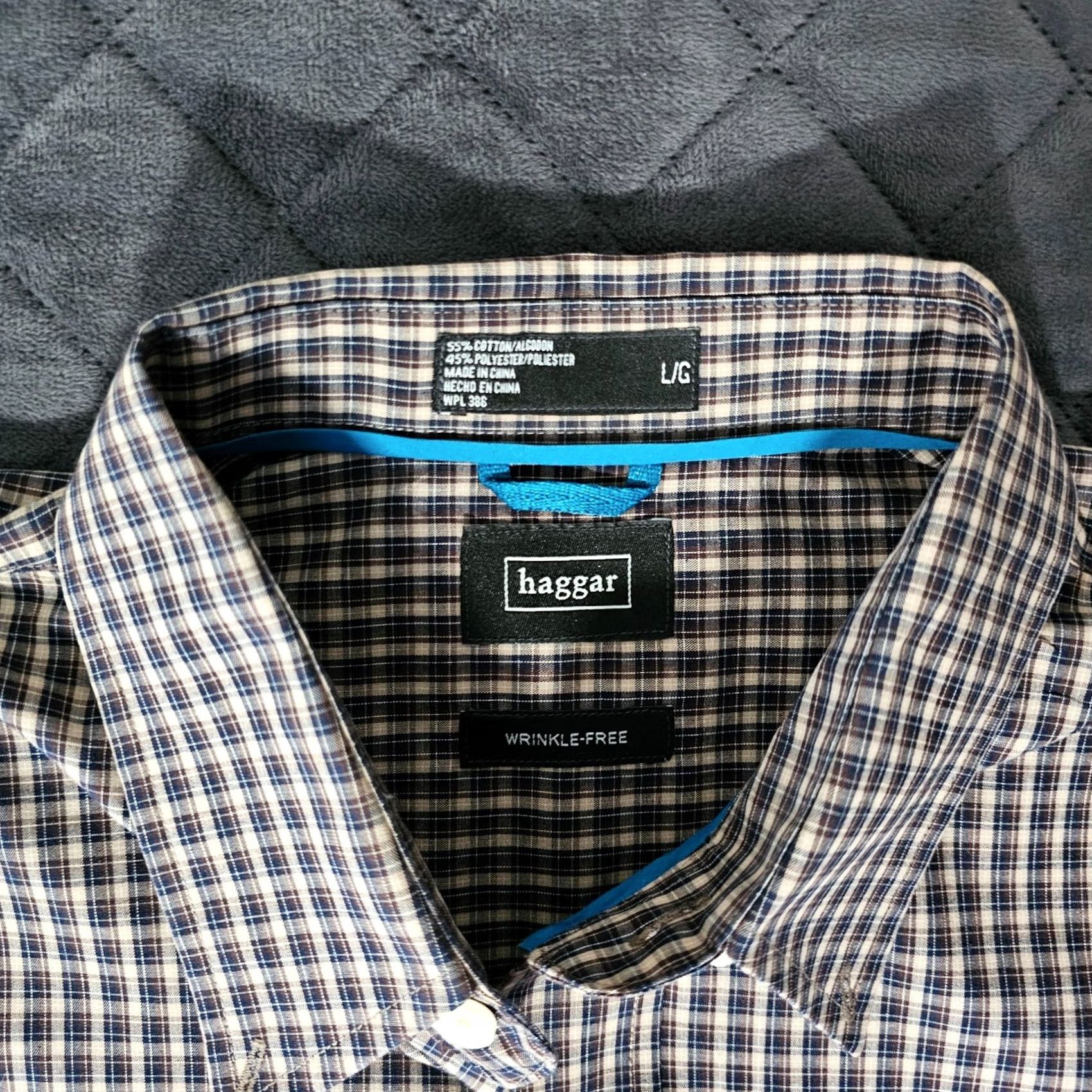 Haggar Haggar Button-Down Shirt Mens Size L Brown Check Long Sleeve Casual Pocket Shirt Size US L / EU 52-54 / 3 - 2 Thumbnail