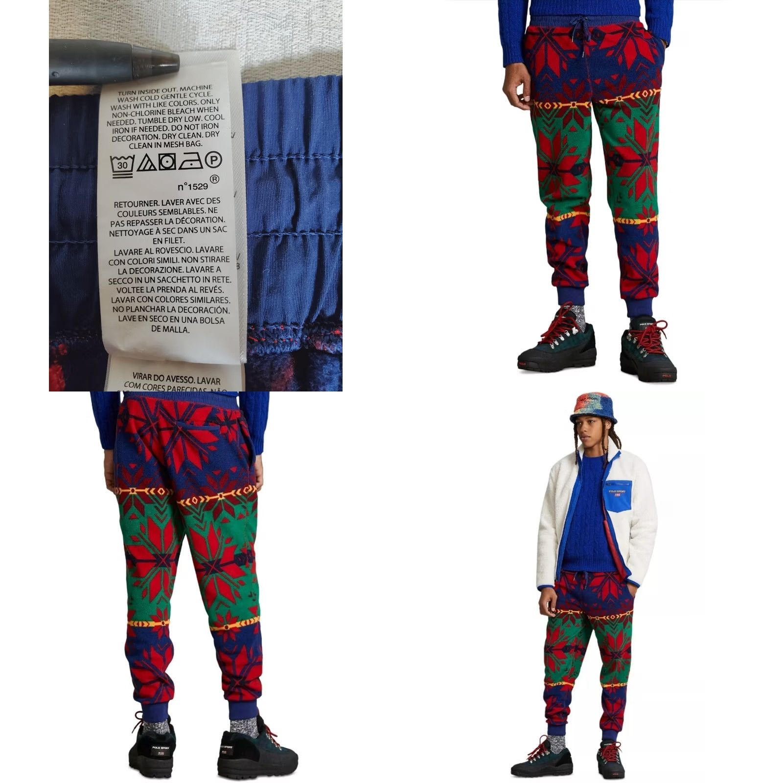 Polo Ralph Lauren Polo Ralph Lauren Holiday Sun Valley Snowflake Multicolor Jogger Pants Men's M Size US M / EU 48-50 / 2 - 8 Thumbnail