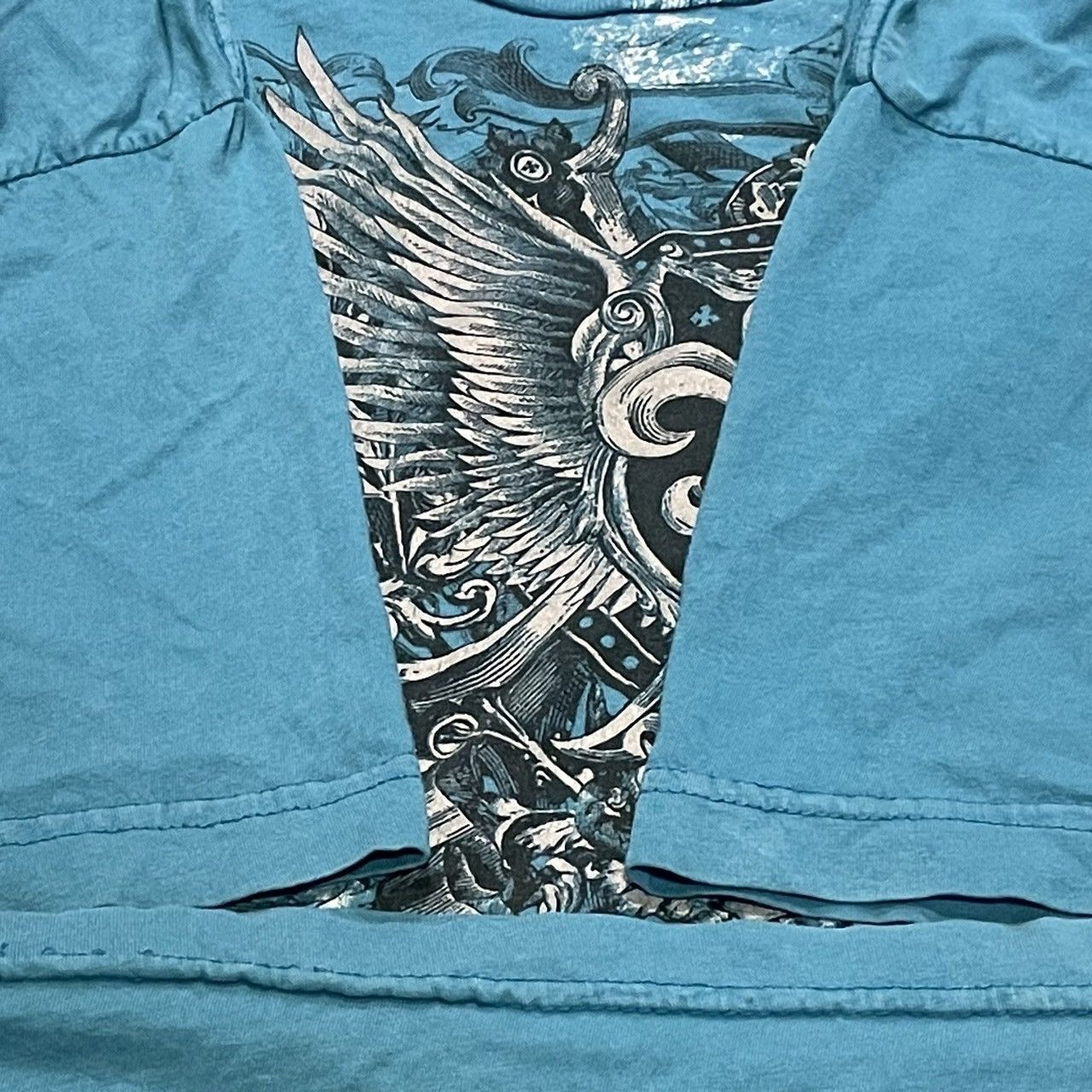 Affliction × Southpole × Tapout Rare Wings Cross Tee Y2K Affliction Style Size US XL / EU 56 / 4 - 4 Thumbnail