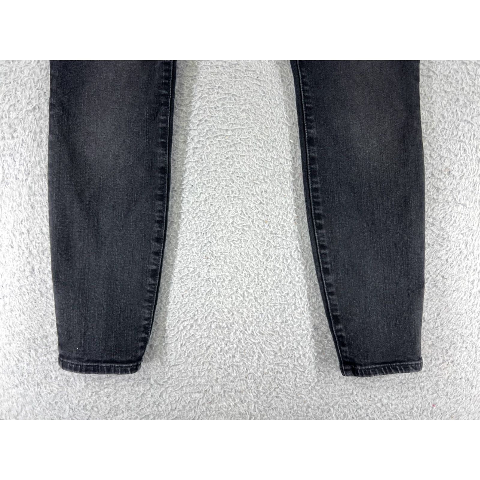 Lucky Brand Lucky Brand Jeans Womens 00 Black Denim Skinny Tapered Mid Rise 5-Pocket Cotton Stretch Size 24" / US 00 / IT 34 - 2 Thumbnail